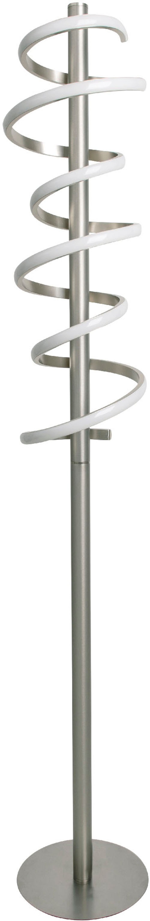 näve LED Stehlampe »Belleza«, 1 flammig, Leuchtmittel LED-Modul | LED fest integriert, Flurleuchte warmweiß, H: 140cm, 27W, silberfarben, IP20, dimmbar
