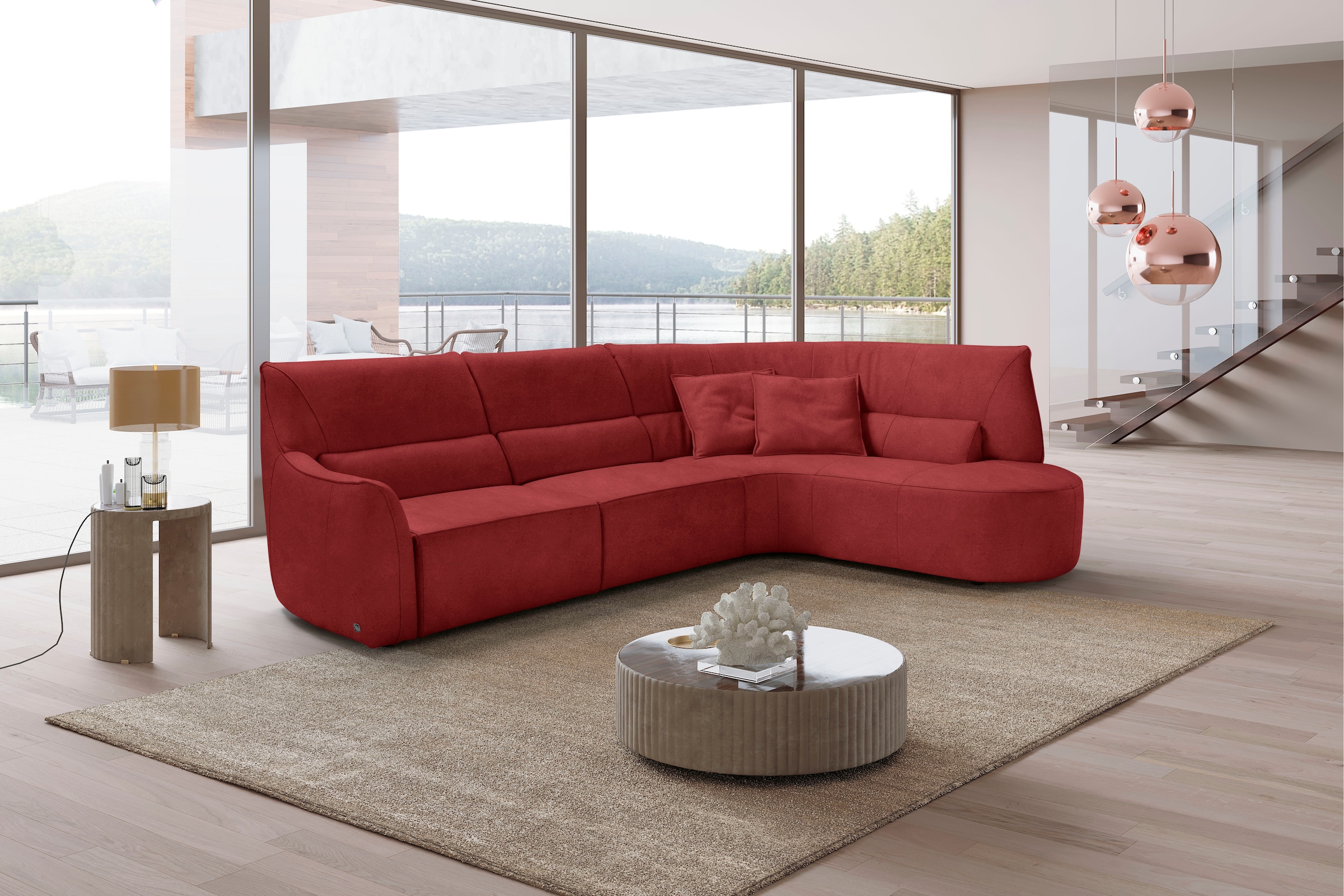 Egoitaliano Ecksofa »Puffy, extravagant & edel, Retro Designsofa, hoher Sit günstig online kaufen