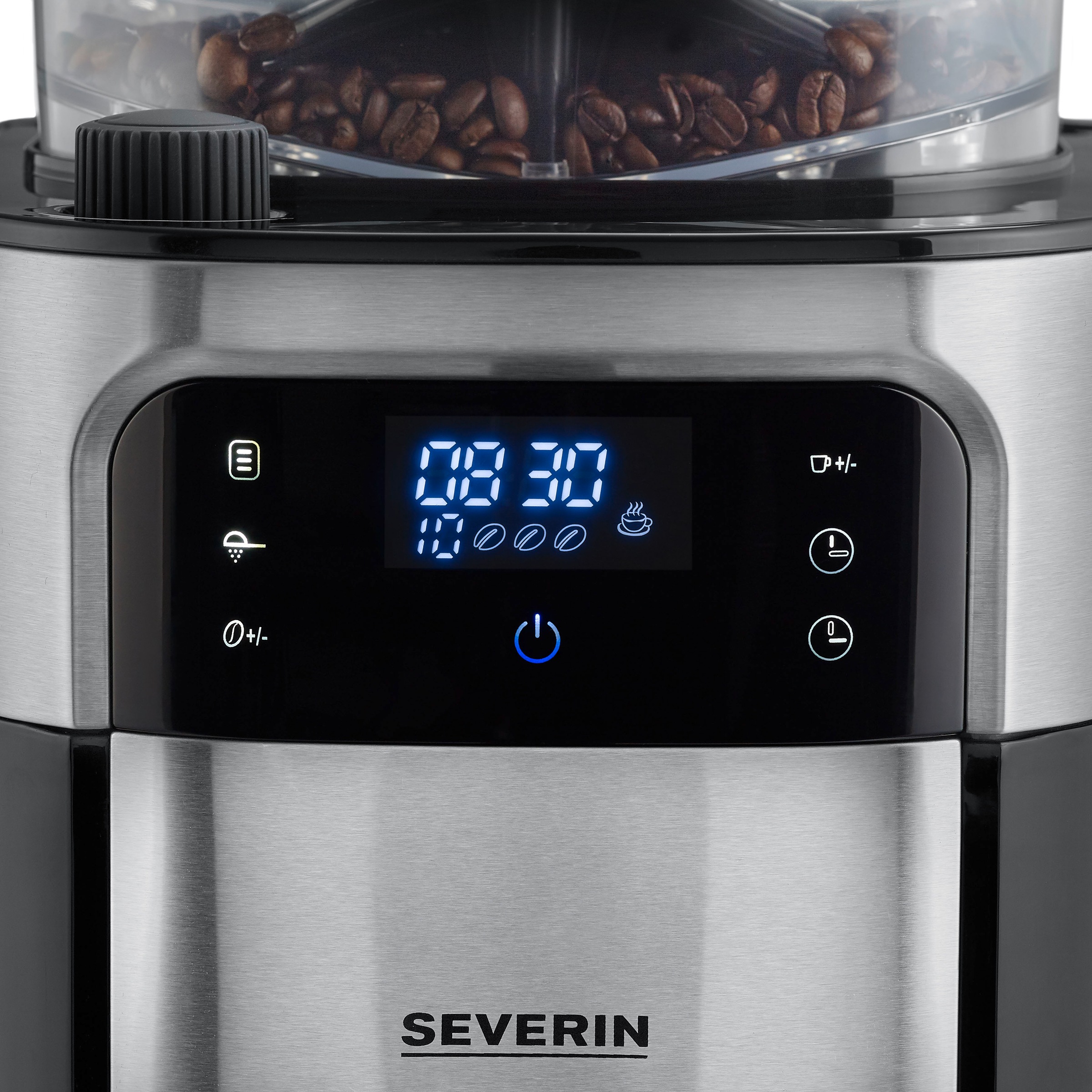 Severin Kaffeemaschine mit Mahlwerk »KA 4813«, 1,25 l Kaffeekanne, Permanentfilter, 1x4, Mahlgrad und Kaffeemenge einstellbar, Warmhalten: bis 60 Min., Timer