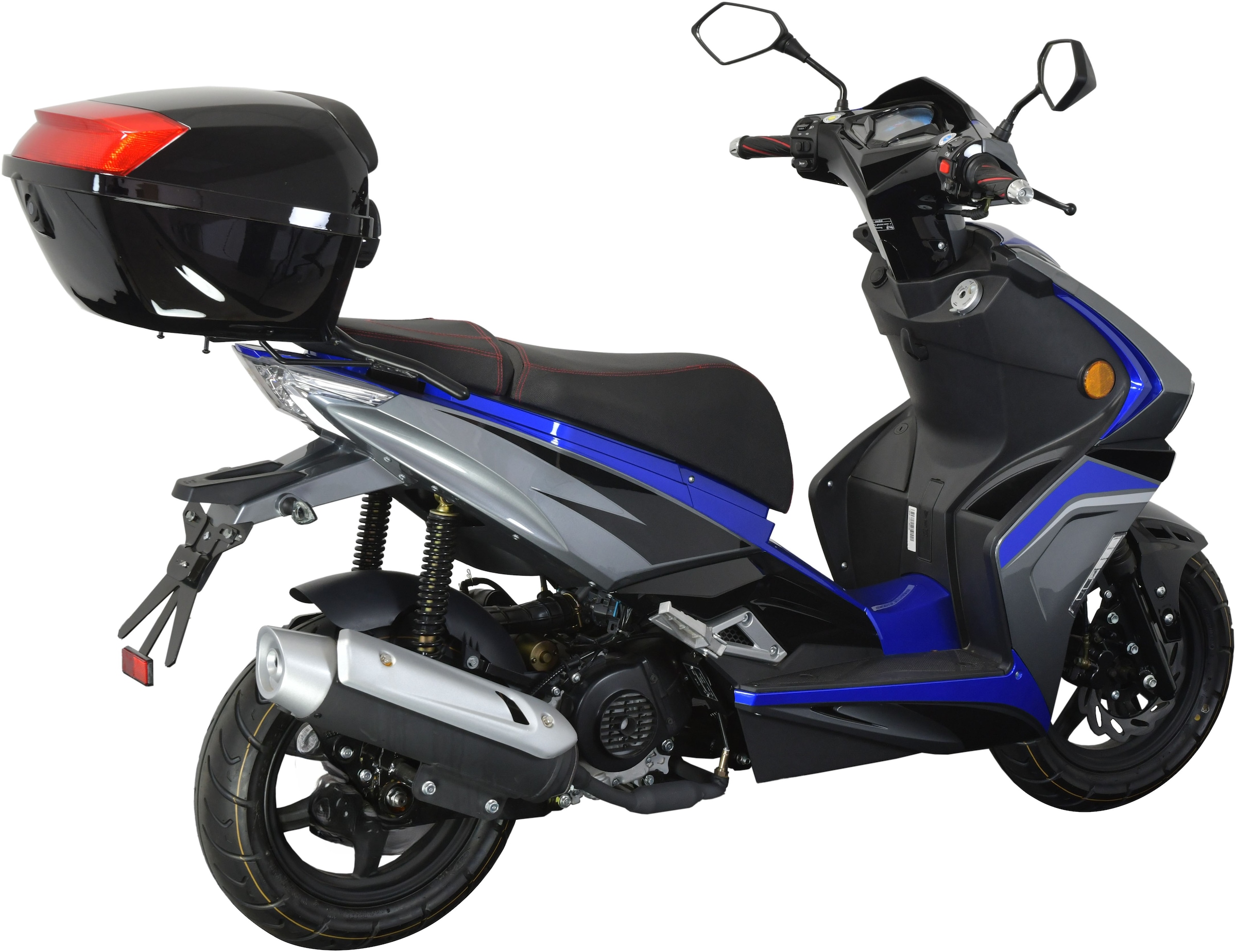 GT UNION Motorroller »Striker 45«, 49,5 cm³, 45 km/h, Euro 5, 3 PS, (Set, mit Topcase), Luftgekühlter Motor
