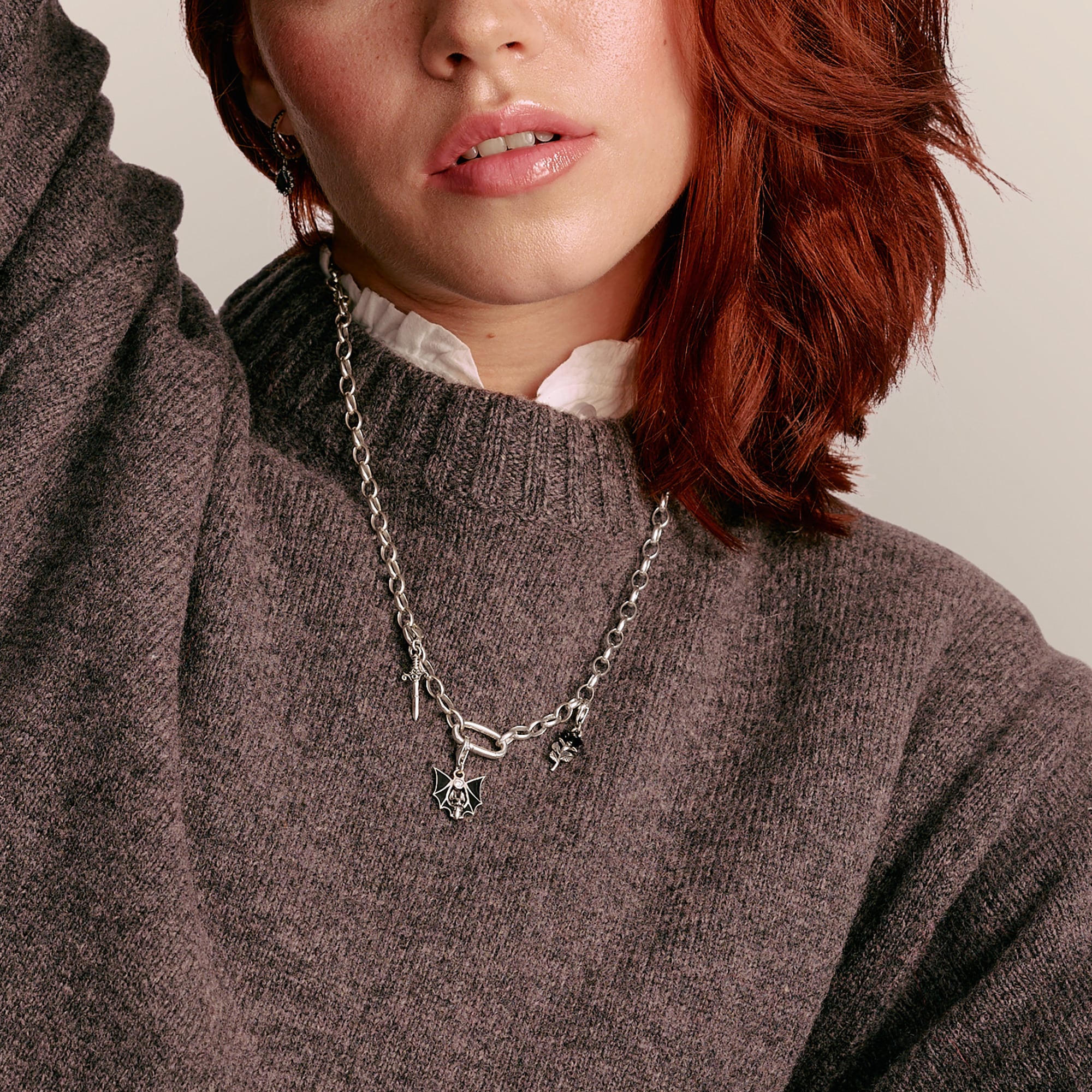 THOMAS SABO Charm-Einhänger »True Romance Fledermaus-Design Charm - Original« mit Zirkonia (synth.)