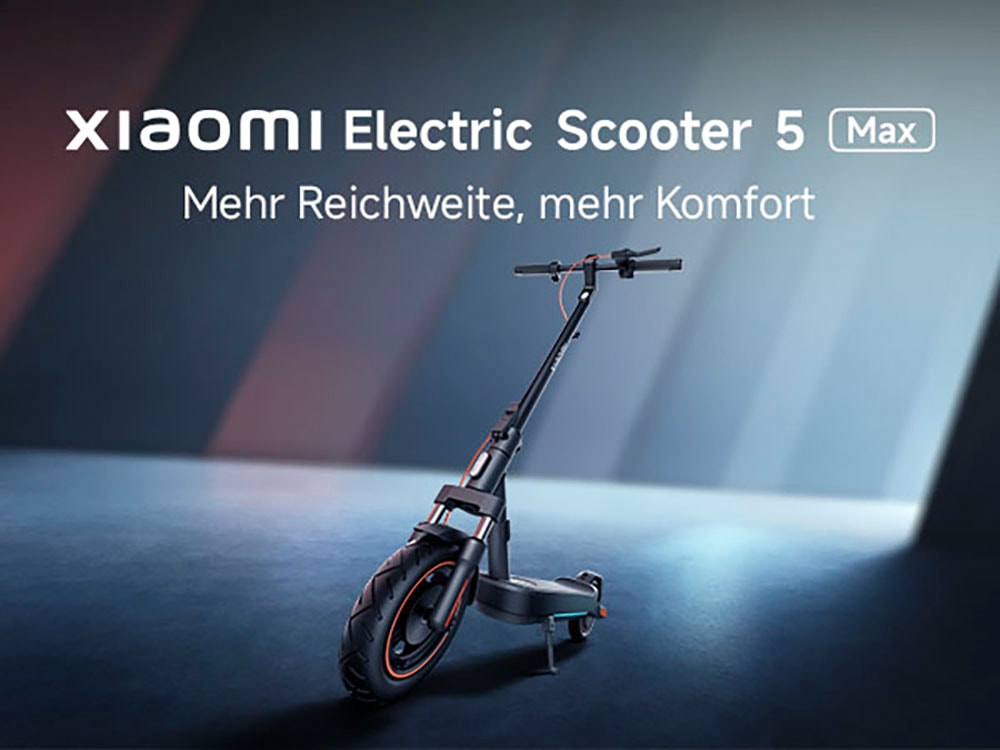 Xiaomi E-Scooter »Electric Scooter 5 Max«, Electric Scooter, mit Straßenzulassung, bis zu 60 km Reichweite