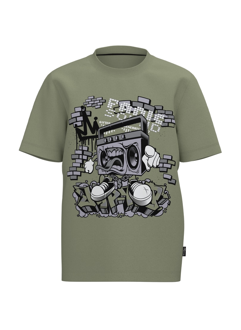 Trigema T-Shirt »TRIGEMA T Shirt mit Printmotiv "Music-Box"« 1