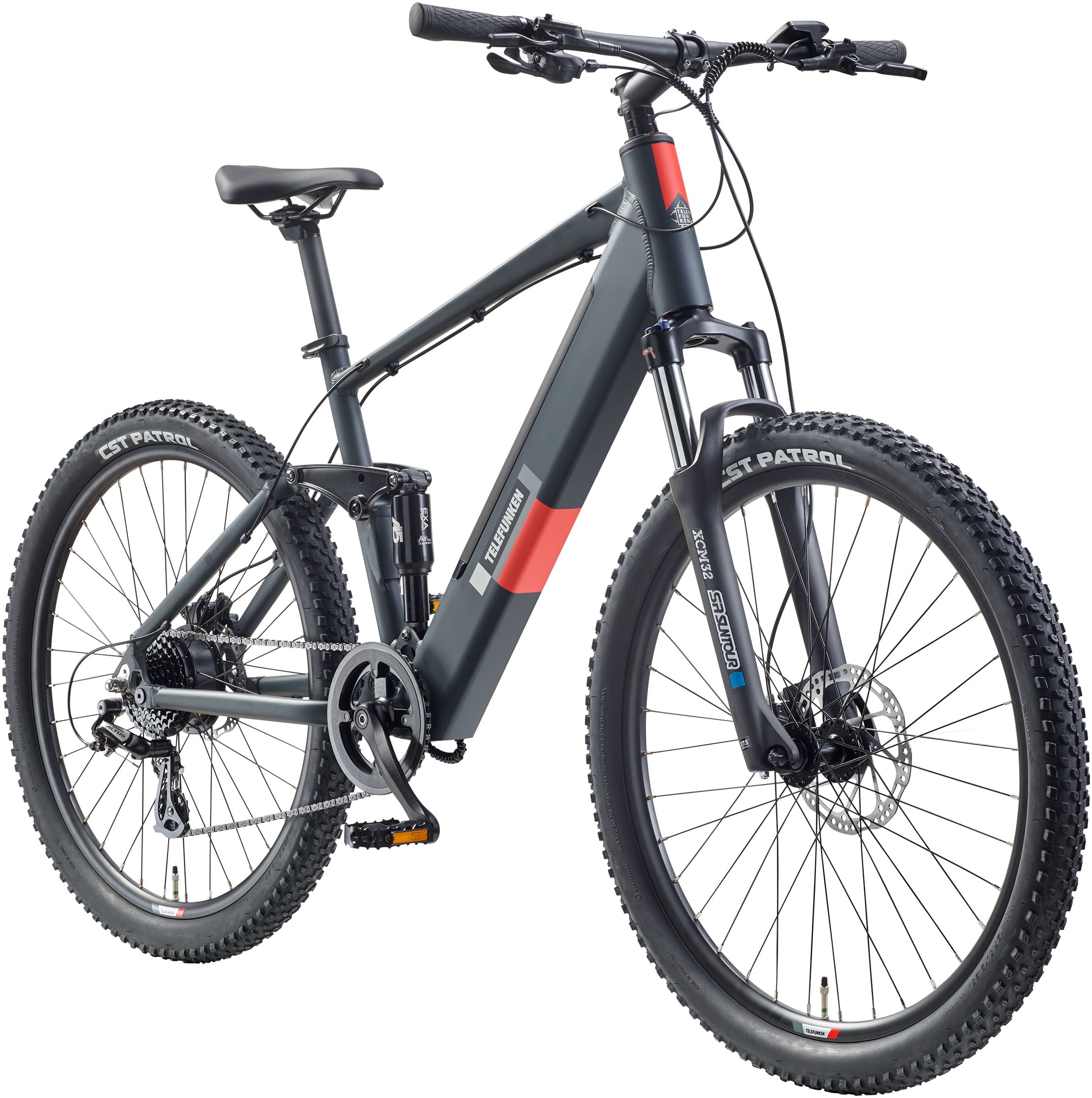 Telefunken E-Bike »Aufsteiger M936«, 8 Gang, Shimano, Altus, Heckmotor 250 W, Pedelec, Elektrofahrrad, Damen, Herren, MTB, Fully