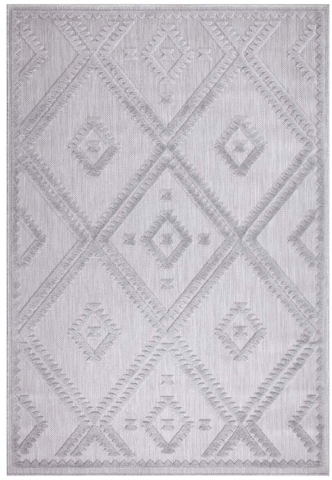Carpet City Teppich »In-& Outdoorteppich Santorini 454, 3D-Effekt, Raute-Optik«, rechteckig, 5 mm Höhe, Wetterfest & UV-beständig für Terrasse, Balkon, Küche, Flur