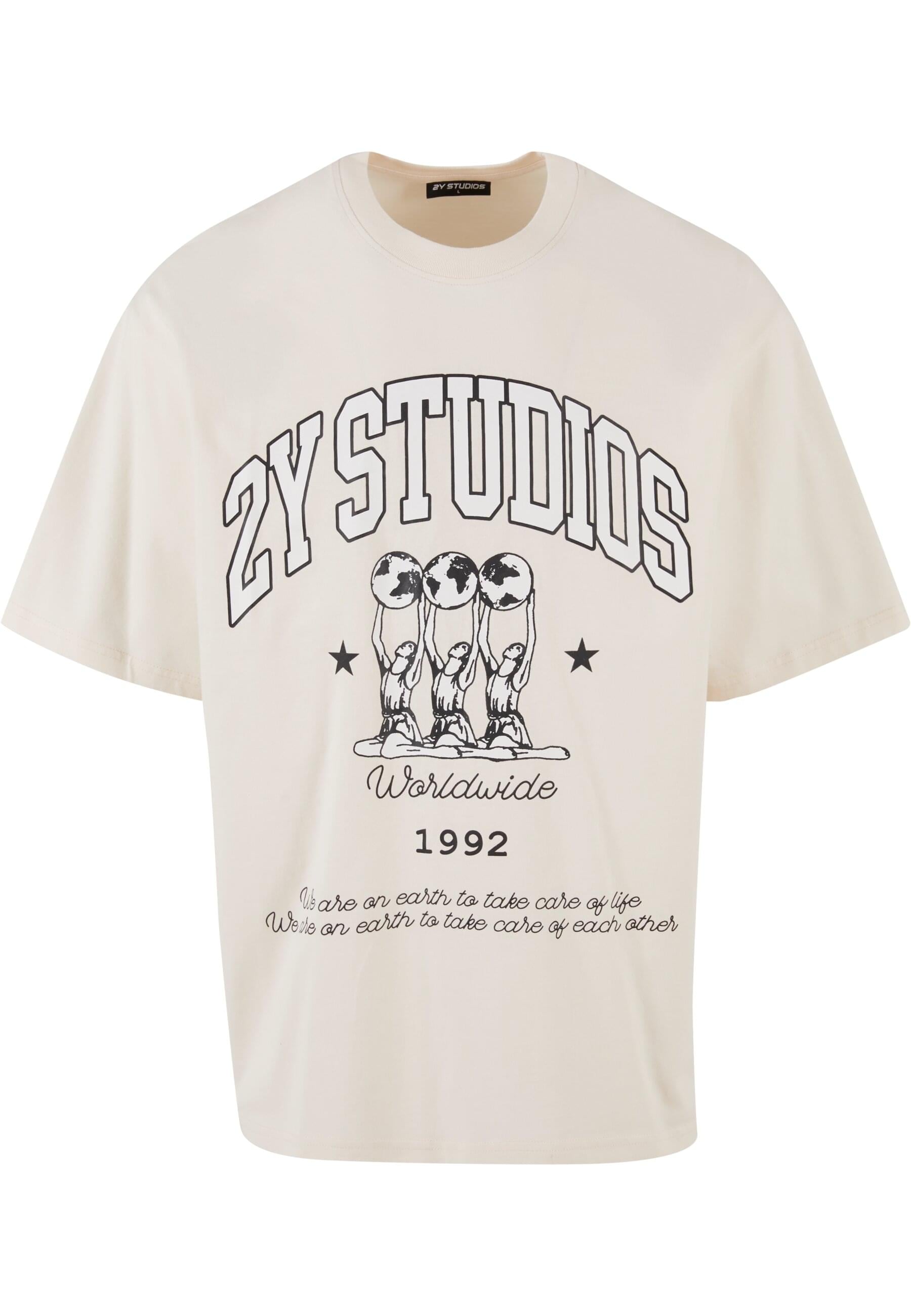 2Y Studios T-Shirt »2Y Studios Herren 2Y Globus Oversize Tee« 1 Stk.