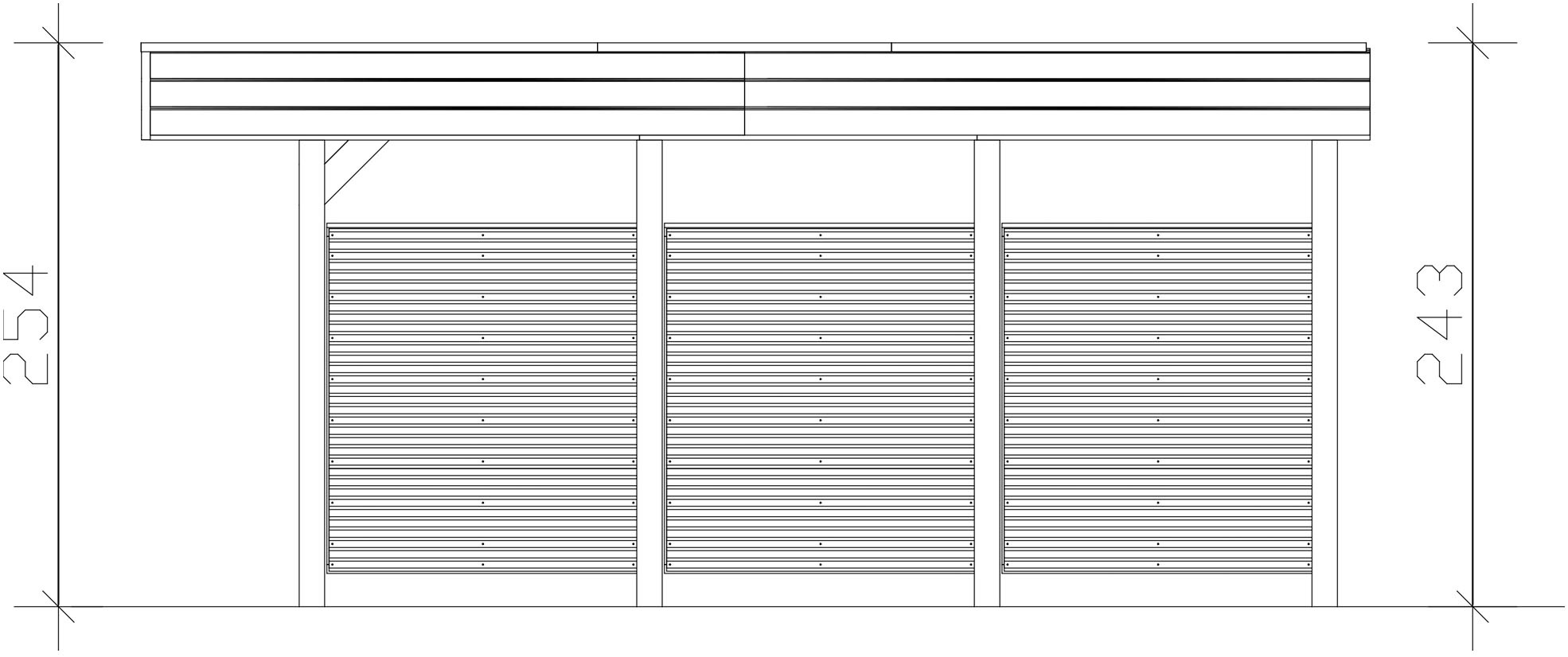 Skanholz Doppelcarport »Friesland Set 13«, 514 cm, Grün