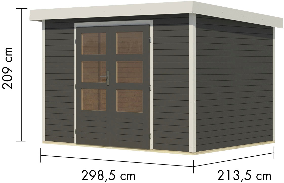 Karibu Gartenhaus »Jupiter 4 B«, in verschiedenen Farben