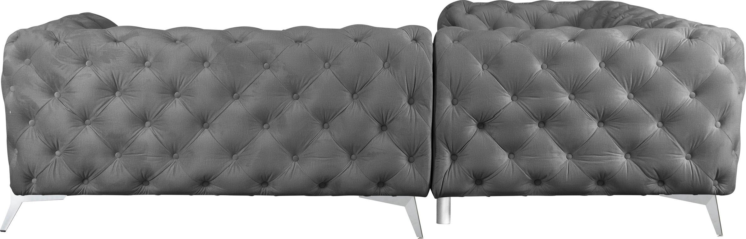 Home affaire Chesterfield-Sofa »Amaury L-Form« moderne Chersterfield-Optik, Breite 262 cm, Fußfarbe wählbar
