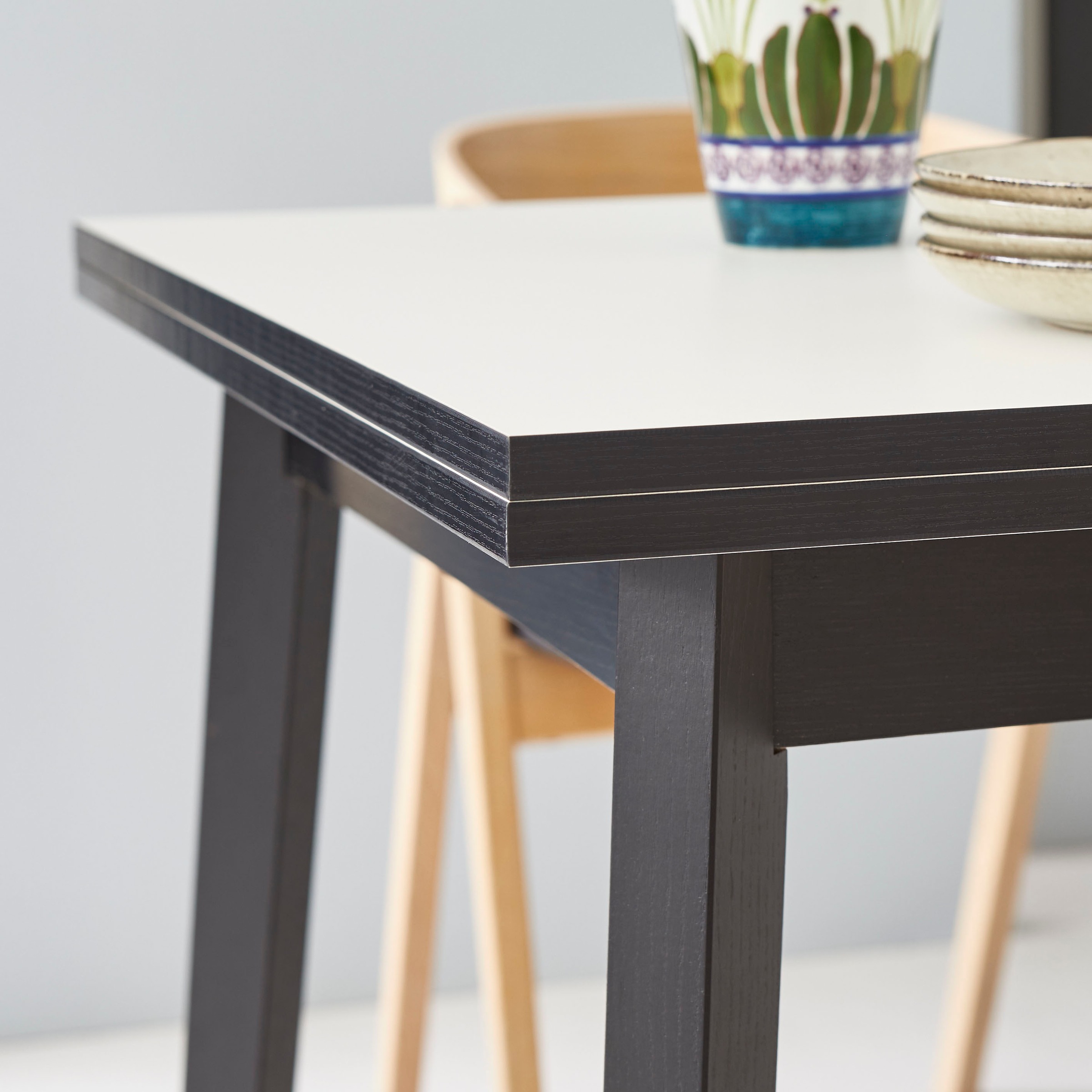Hammel Furniture Esstisch »Basic Single, schnell innenliegende Einlegeplatten ausziehbar,«, 120(220)x80 cm, Melamin / Massivholz, stabiler dänische Design Tisch