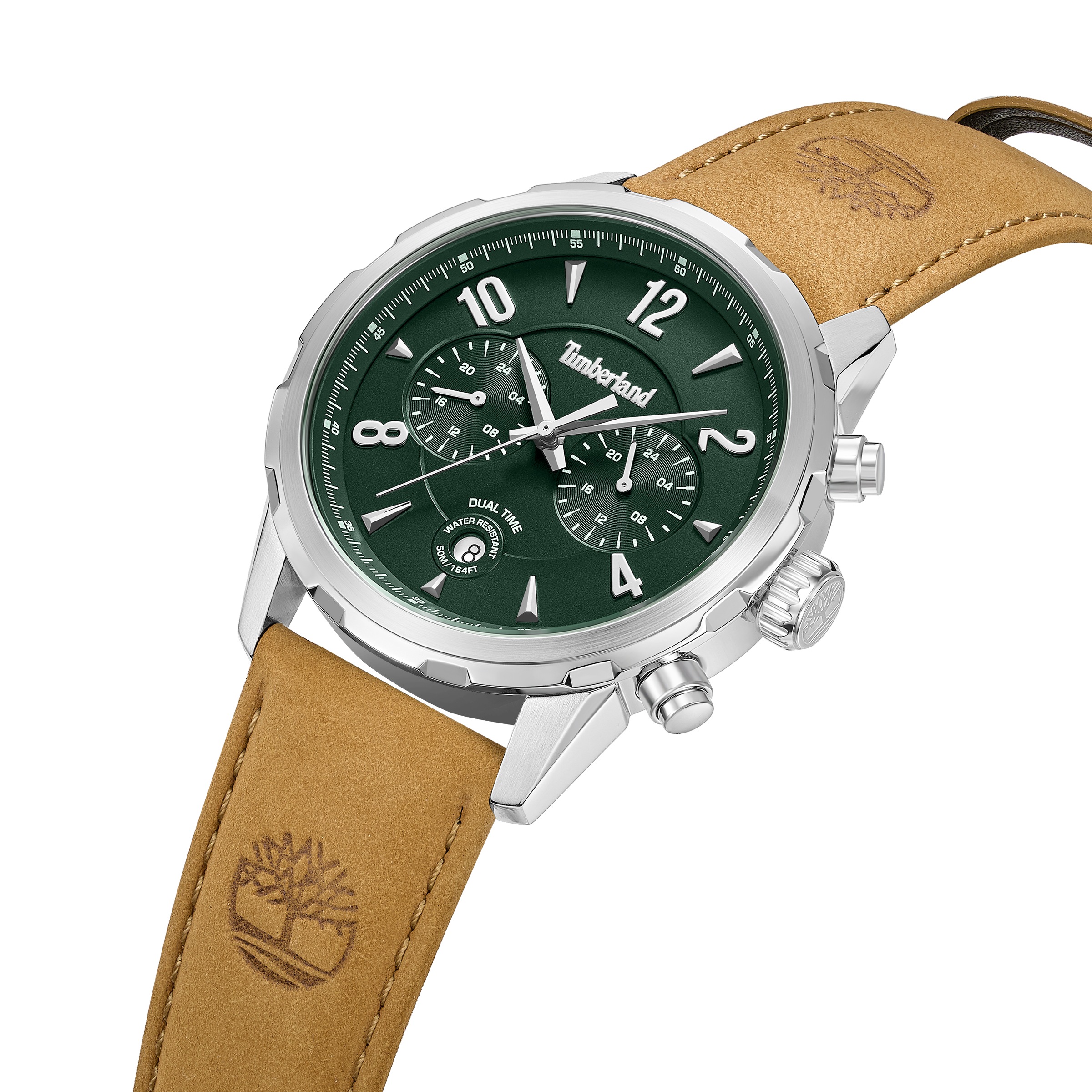 Timberland Multifunktionsuhr »Newkirk« Quarzuhr, Armbanduhr, Herrenuhr, Lederarmband, analog, Tag