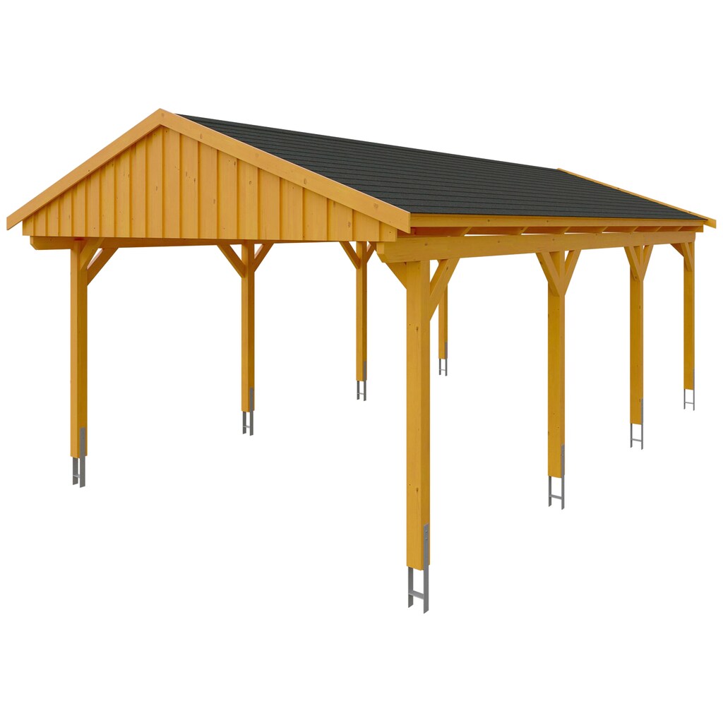 Skanholz Einzelcarport »Fichtelberg«, Leimholz-Nordisches Fichtenholz, hellbraun