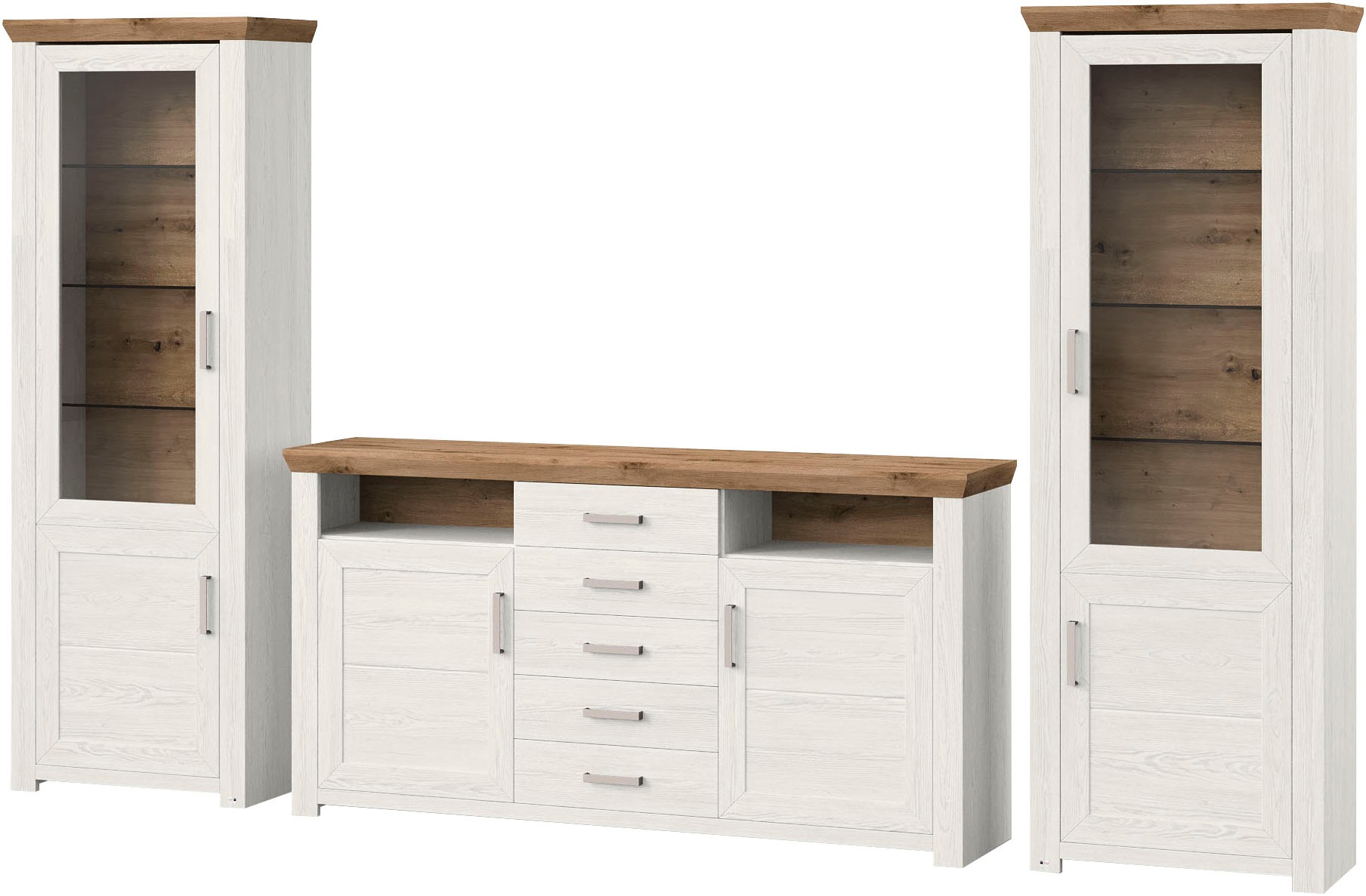 set one by Musterring Wohnwand »York«, (Set, 3 St.), Kombination 05, in 3 F günstig online kaufen
