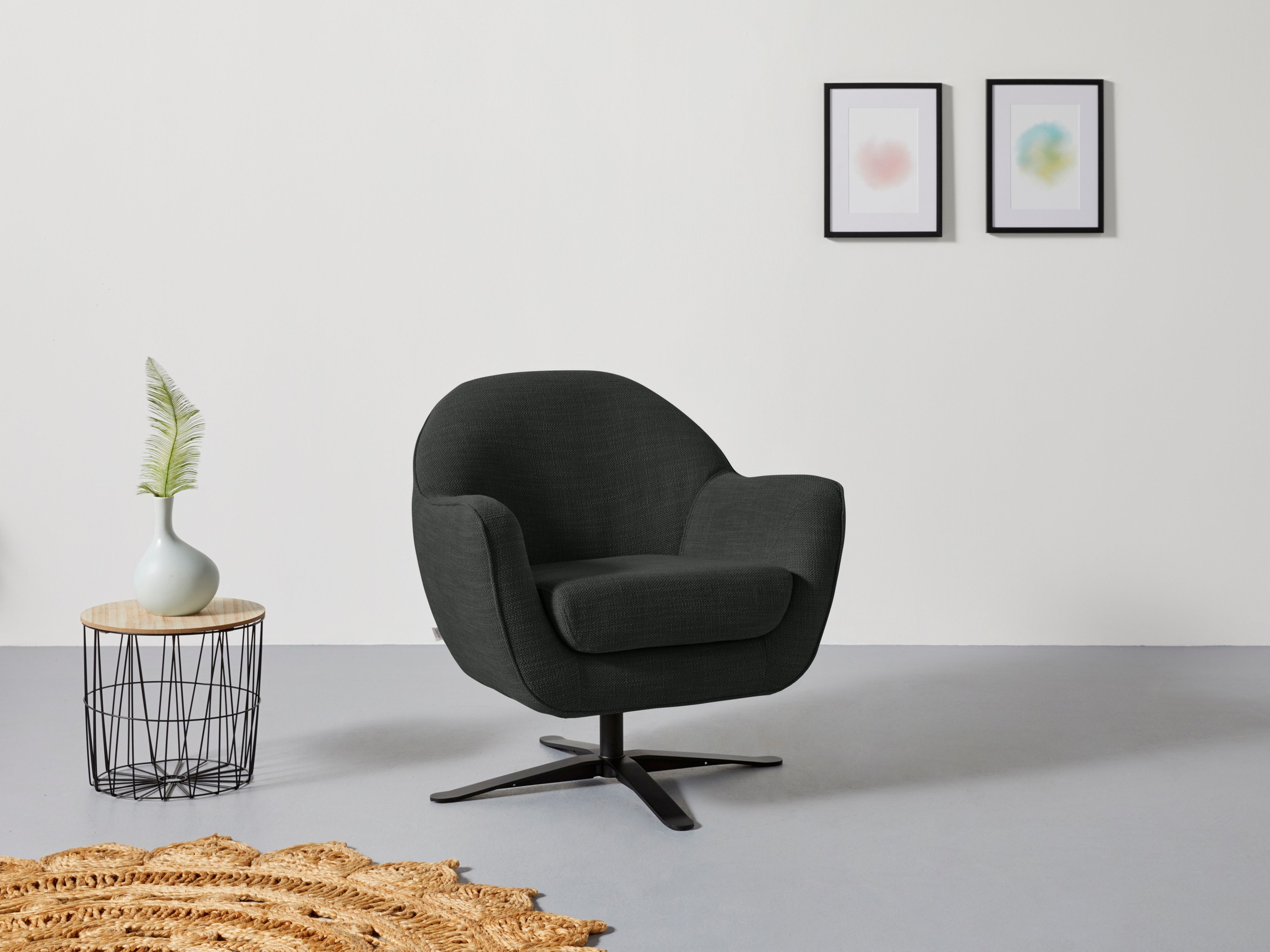 Home affaire Drehsessel »Stavre, Loungesessel mit Drehfunktion« in moderner günstig online kaufen