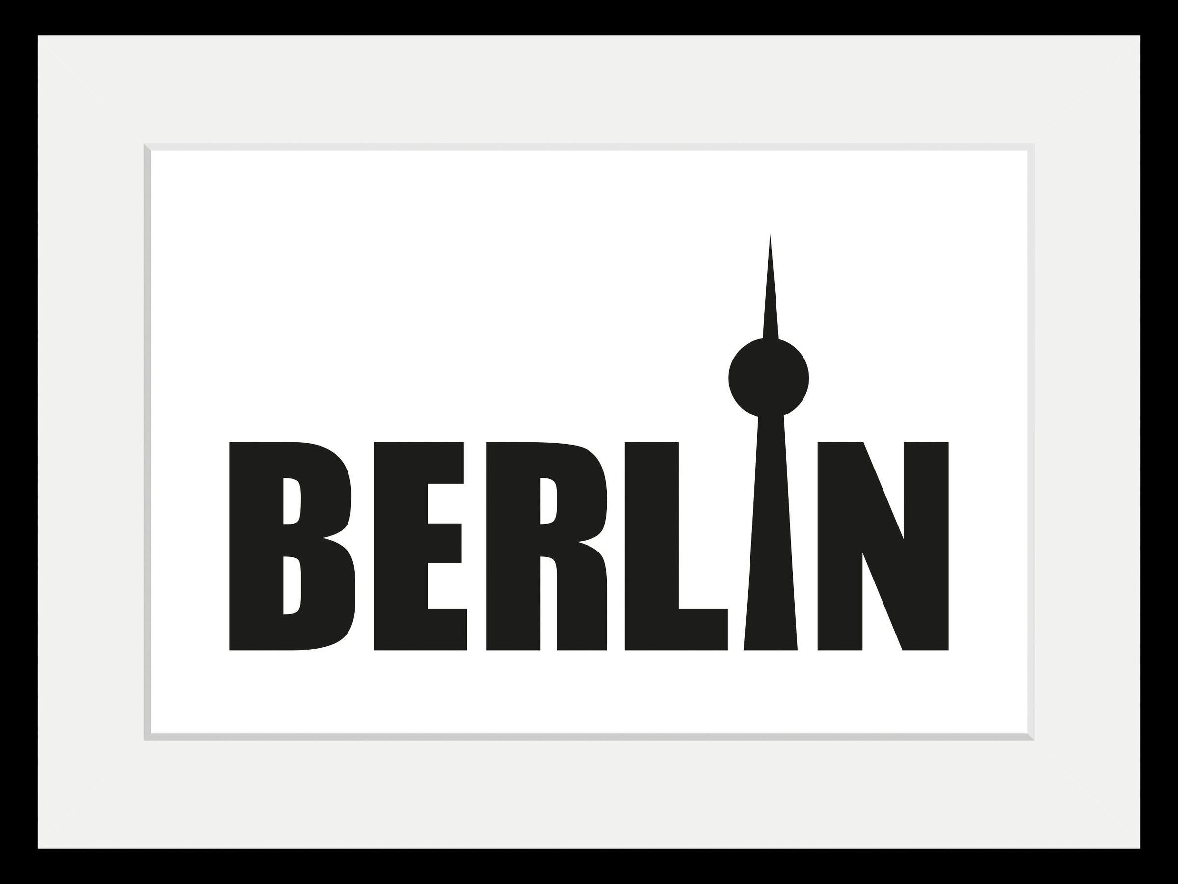 queence Bild »Berlin Tower«, Städte-Stadt-Deutschland-Schwarz-Weiß-Schriftz günstig online kaufen