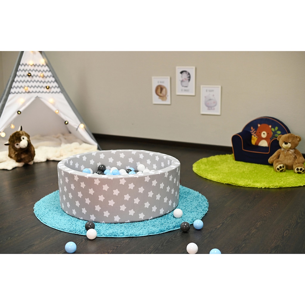 Knorrtoys® Bällebad »Soft, Grey White Stars«