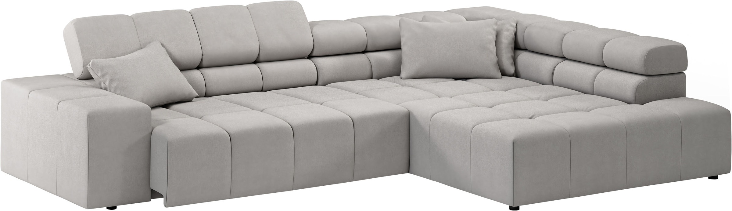INOSIGN Ecksofa »Ancona incl. Kopfteilverstellung, OTTOs Choice, Breite 319cm, L-Form«, wahlweise motorische Sitztiefenverstellung, auch in Cord + Easy Care