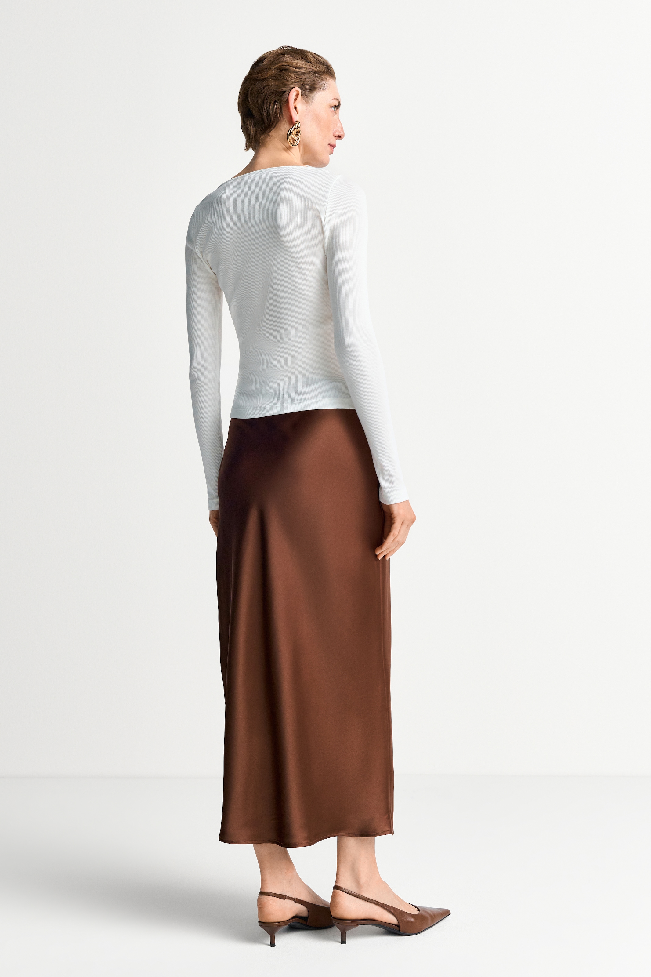 RICHROYAL Longsleeve elaganter V-Ausschnitt mit Spitze