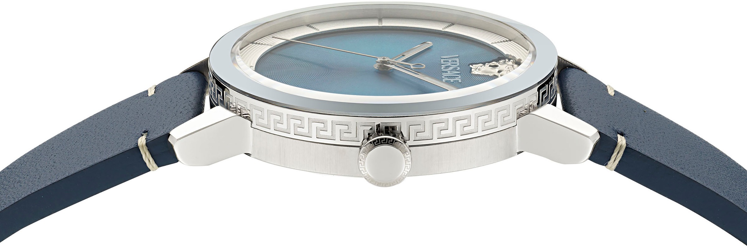 Versace Quarzuhr »V-HELIX«, Armbanduhr, Herrenuhr, Swiss Made, Saphirglas, Lederarmband, analog