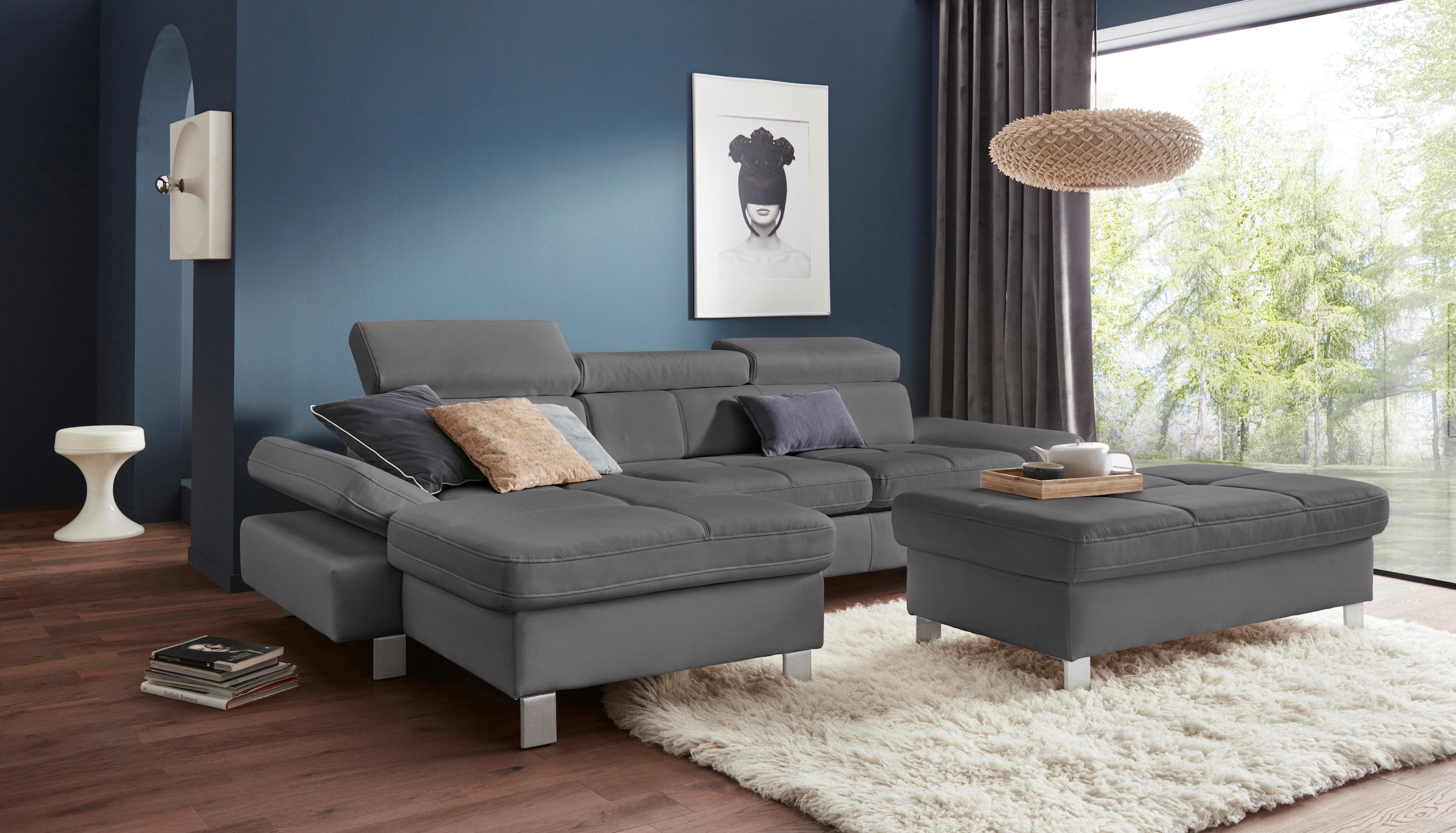 exxpo - sofa fashion Hocker »Fiji Bankhocker mit Staufach unter der Sitzfläche«, elegant modern mit toller Detailverarbeitung