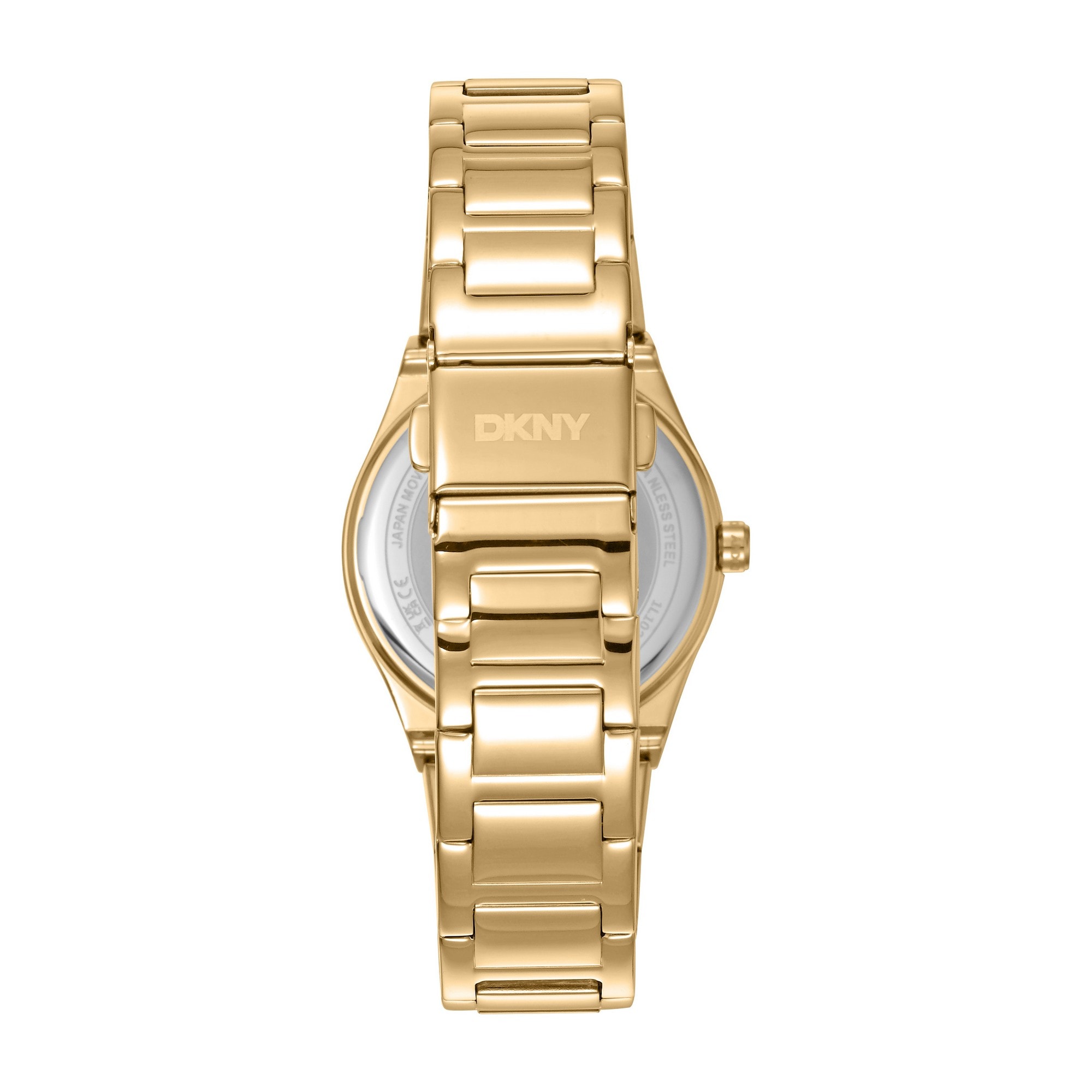 DKNY Quarzuhr »Logo watch« Armbanduhr, Damenuhr, Edelstahlarmband, analog