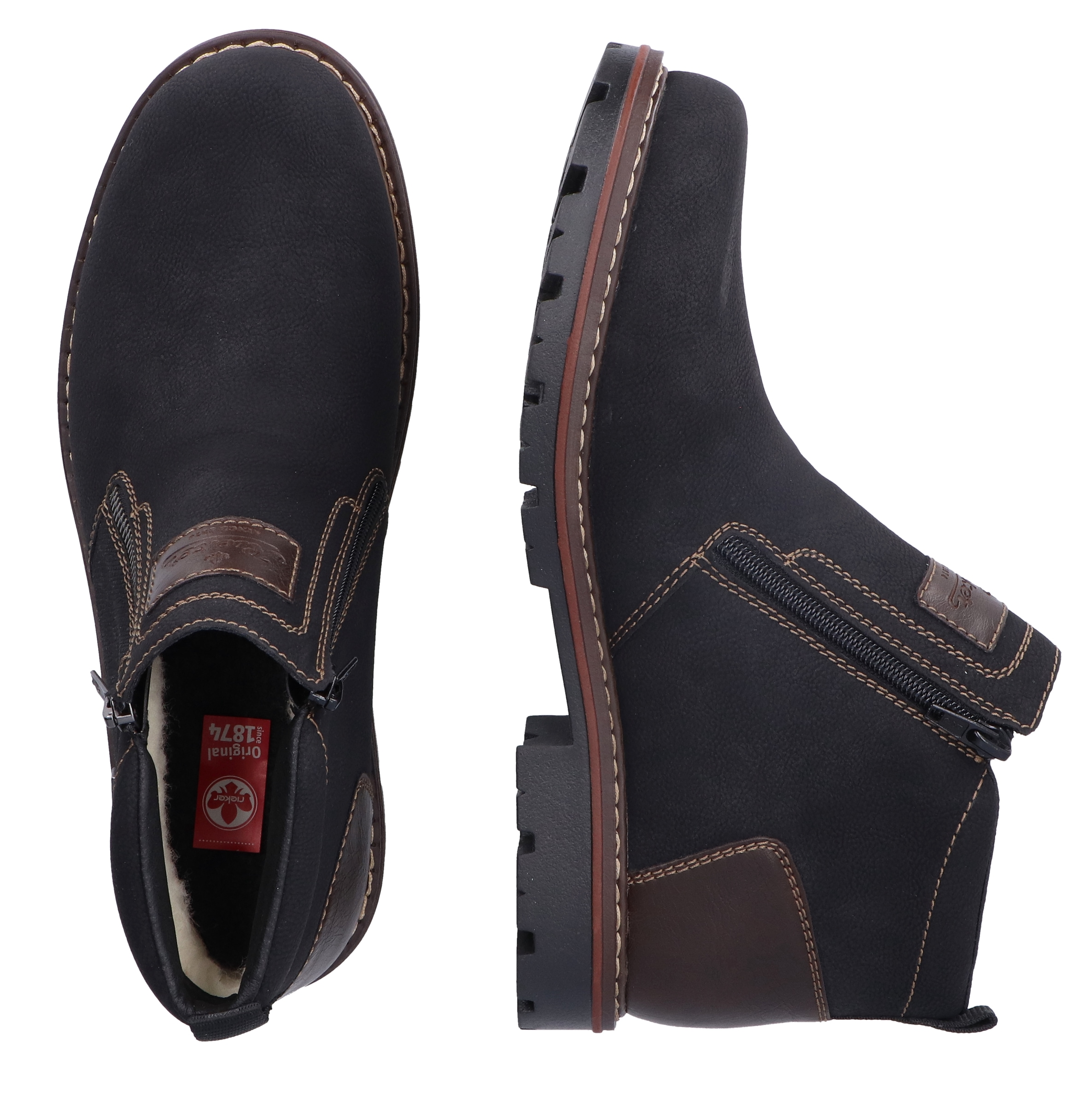 Rieker Winterstiefelette, Winterboots, Warmfutter, Reißverschlüsse, mit TEX-Ausstattung