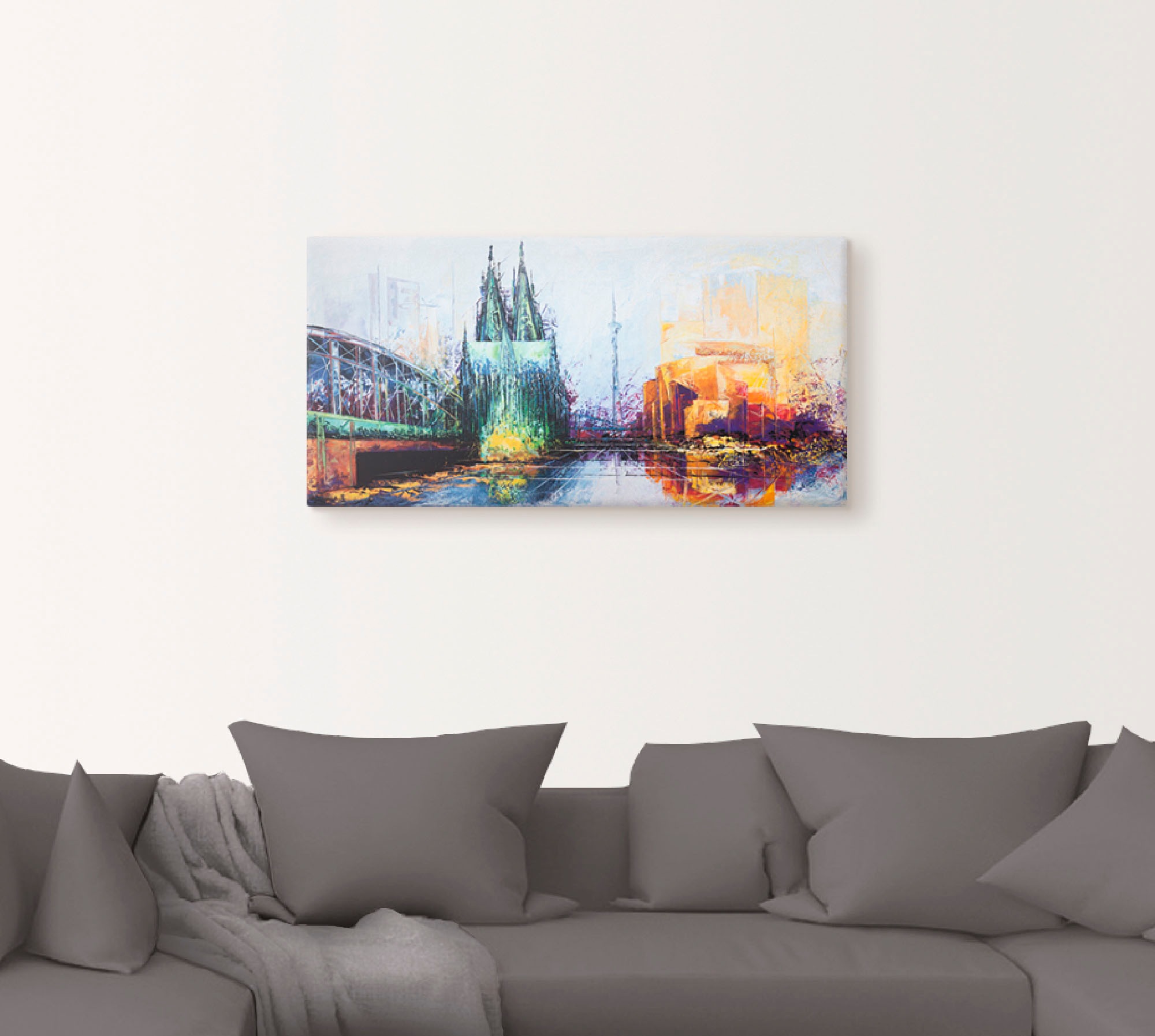 Artland Wandbild »Köln Skyline«, Deutschland, (1 St.), als Leinwandbild, Poster in verschied. Größen