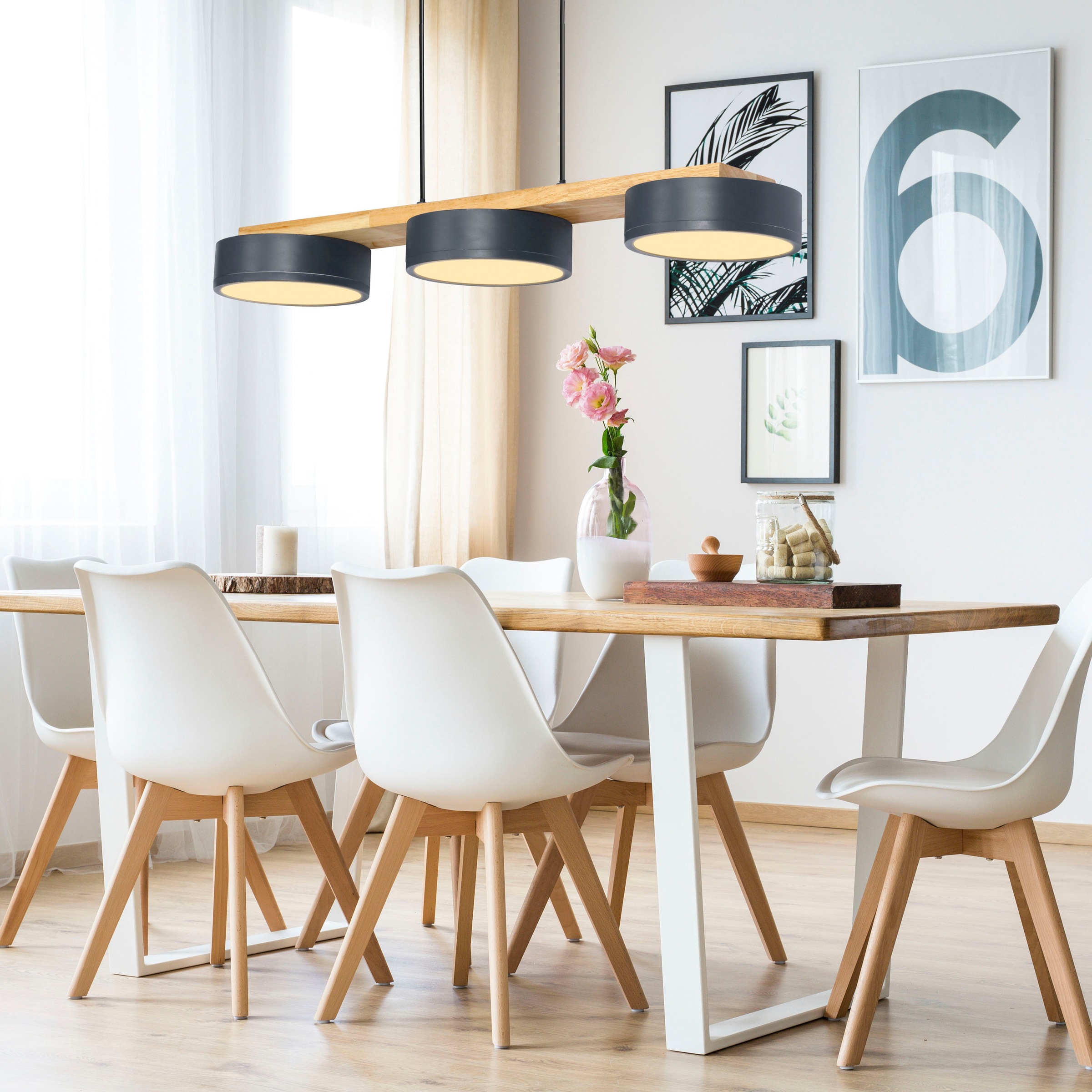 andas LED Pendelleuchte »Fjälla«, 3 flammig, Leuchtmittel LED-Board   LED f günstig online kaufen