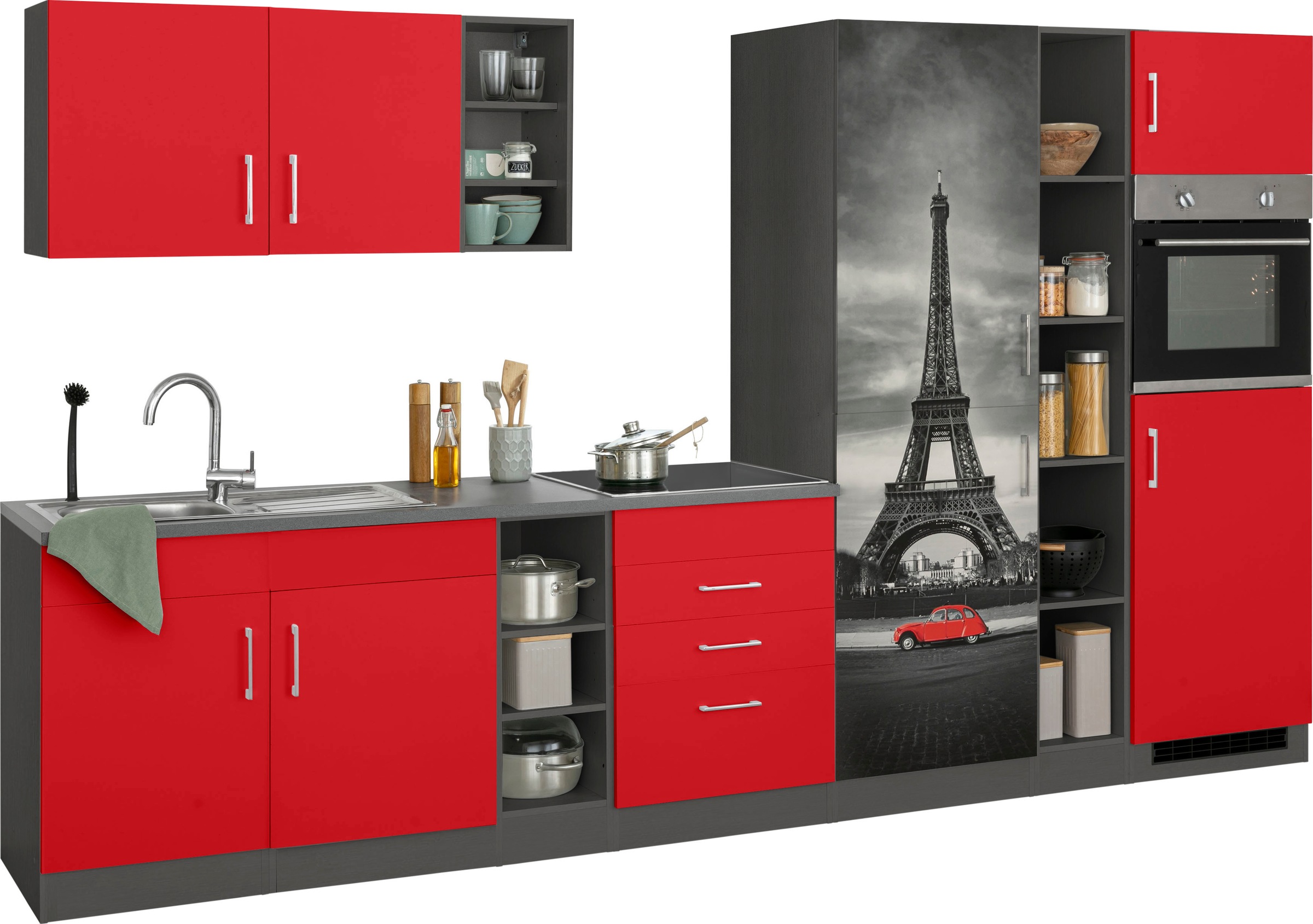 KOCHSTATION Küchenzeile »KS-Paris – Küchen mit einzigartigen Fotomotiven au günstig online kaufen