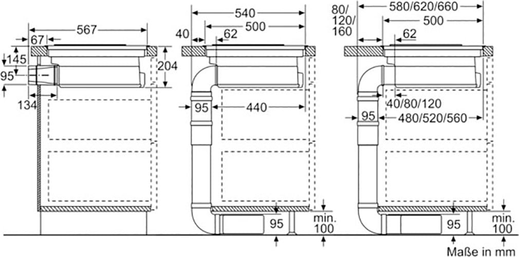 BOSCH Kochfeld mit Dunstabzug »PKM845F11E«