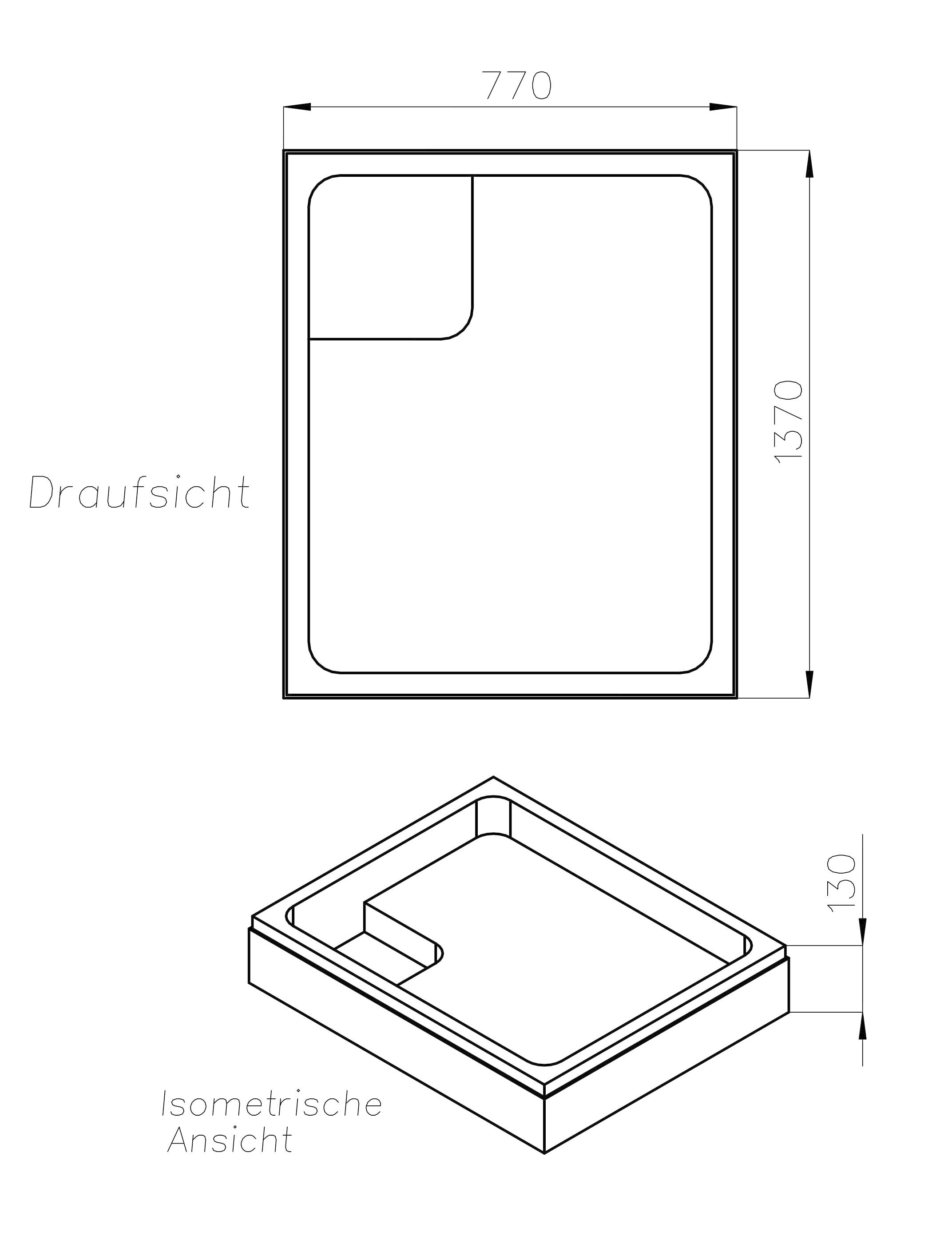OTTOFOND Duschwanne, (Set), 140x80x3 cm, mit Wannenträger, Ablaufgarnitur und Fugendichtband