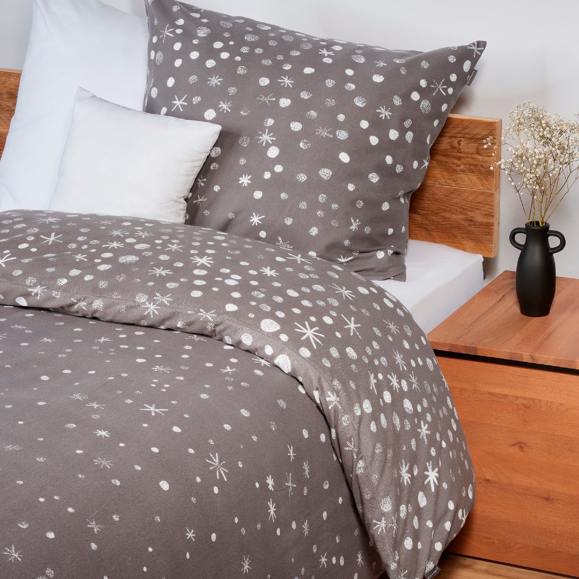 Schiesser Bettwäsche »Runa aus weicher Baumwolle mit coolem Winter-Print«, MADE IN GREEN by OEKO-TEX®-zertifiziert