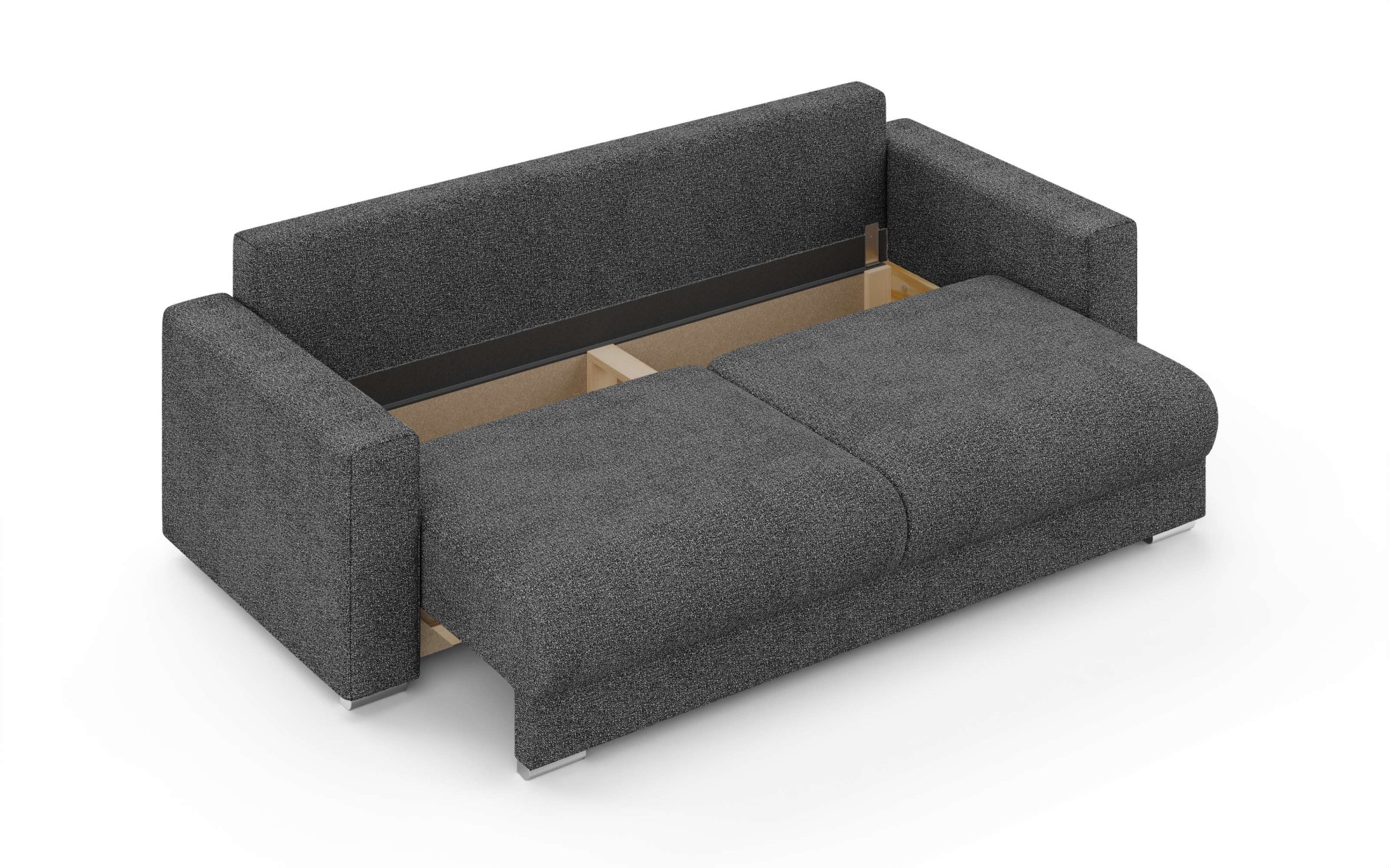 INOSIGN 3-Sitzer »Stevinson Schlafsofa mit Bettkasten, Maße B/H/T: 229/87/97 cm«, mit Wellenunterfederung, 2 Rückenkissen und 2 Zierkissen
