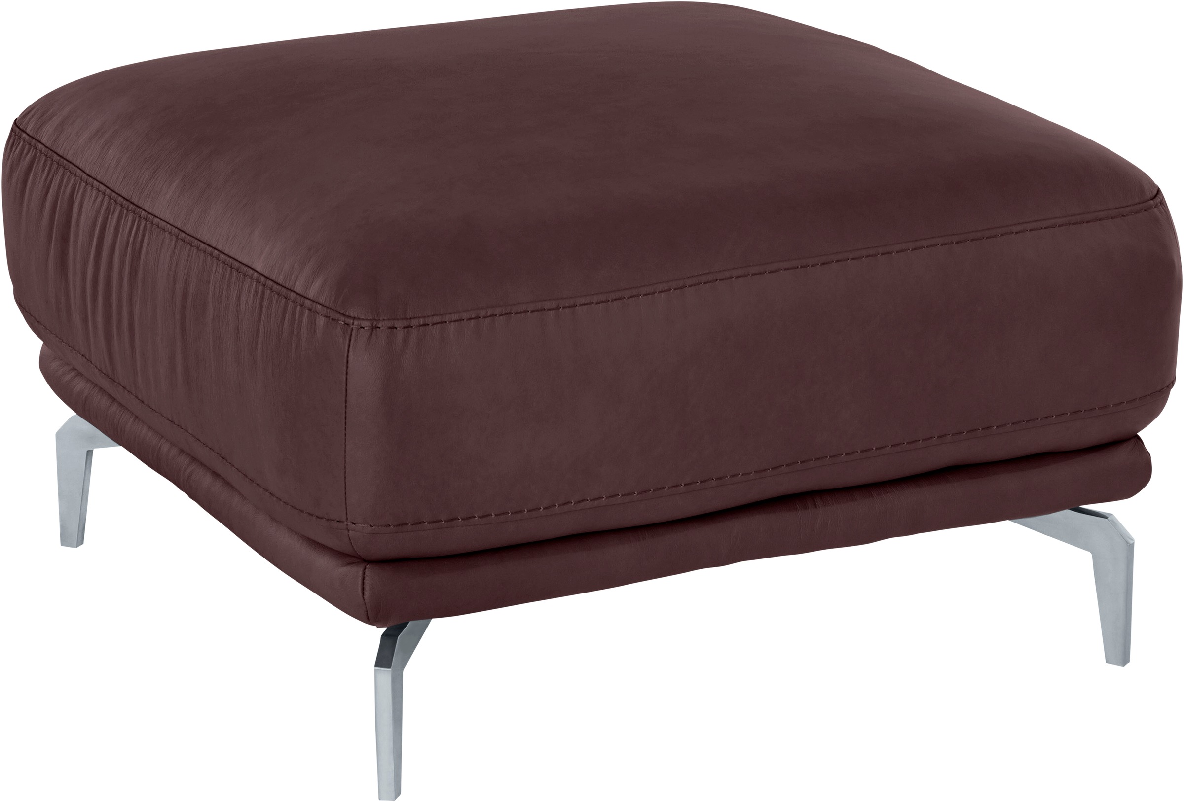 W.SCHILLIG Hocker »montanaa«, mit Metallfüßen in Silber matt, Breite 71 cm