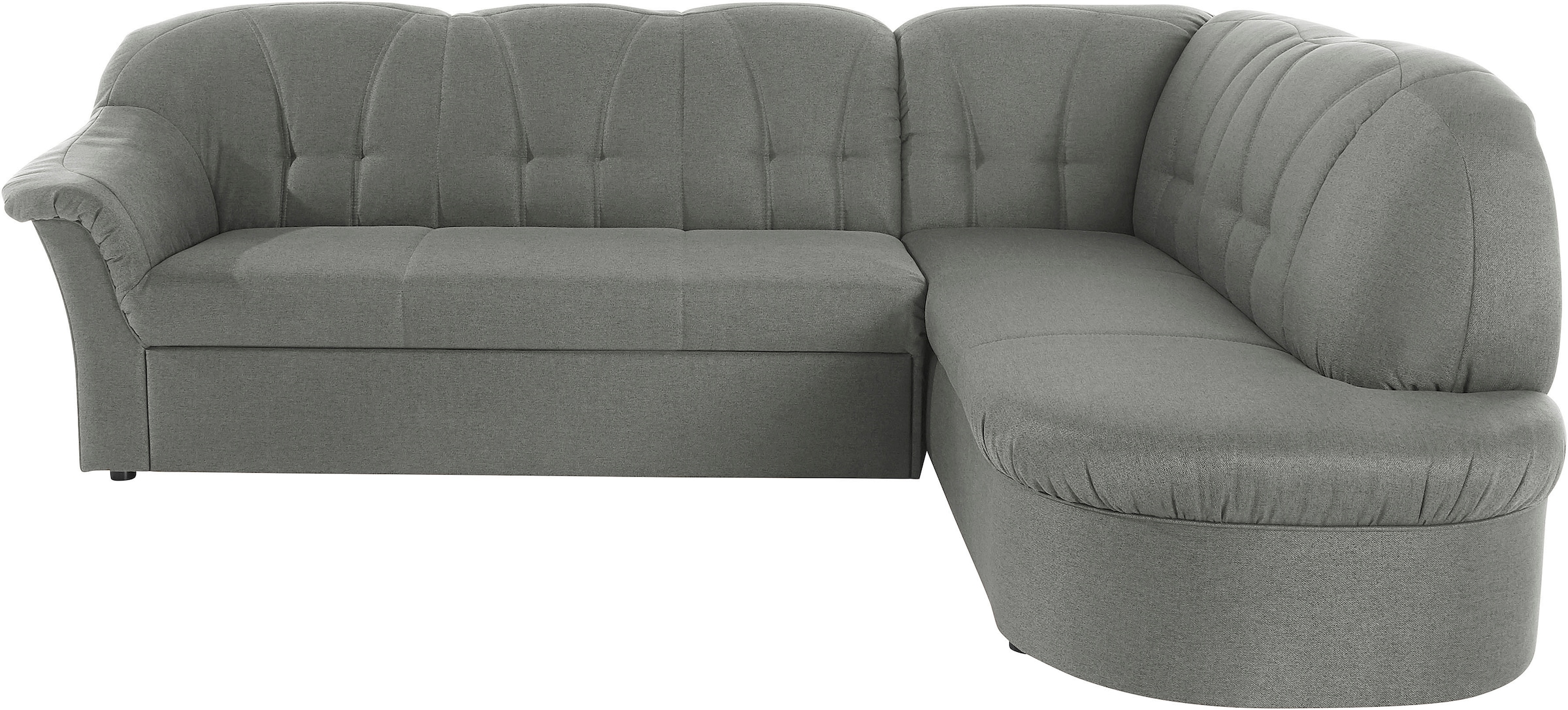 DOMO collection Ecksofa »Pegnitz, elegante Rückensteppung, zeitlose Formensprache, L-Form«, wahlweise mit Bettfunktion