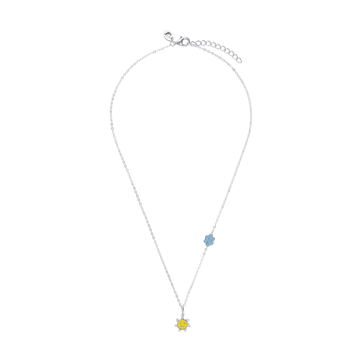 Prinzessin Lillifee Kette mit Anhänger »Sonne-Motiv, Wolke-Motiv« mit Zirkonia (synth.)