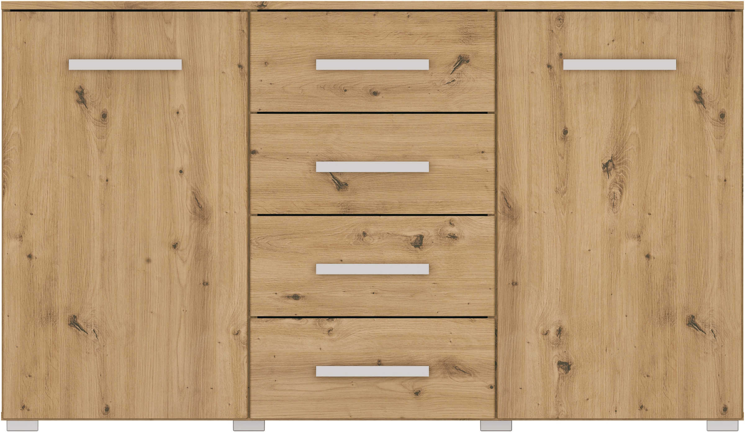 rauch Schubkastenkommode »Sideboard Kommode Kombikommode KOLUNA mit Dekorfront«, (Breite 120 cm inkl. Soft-Close-Funktion), vier große Schubladen, mit insgesamt 4 Einlegeböden MADE IN GERMANY