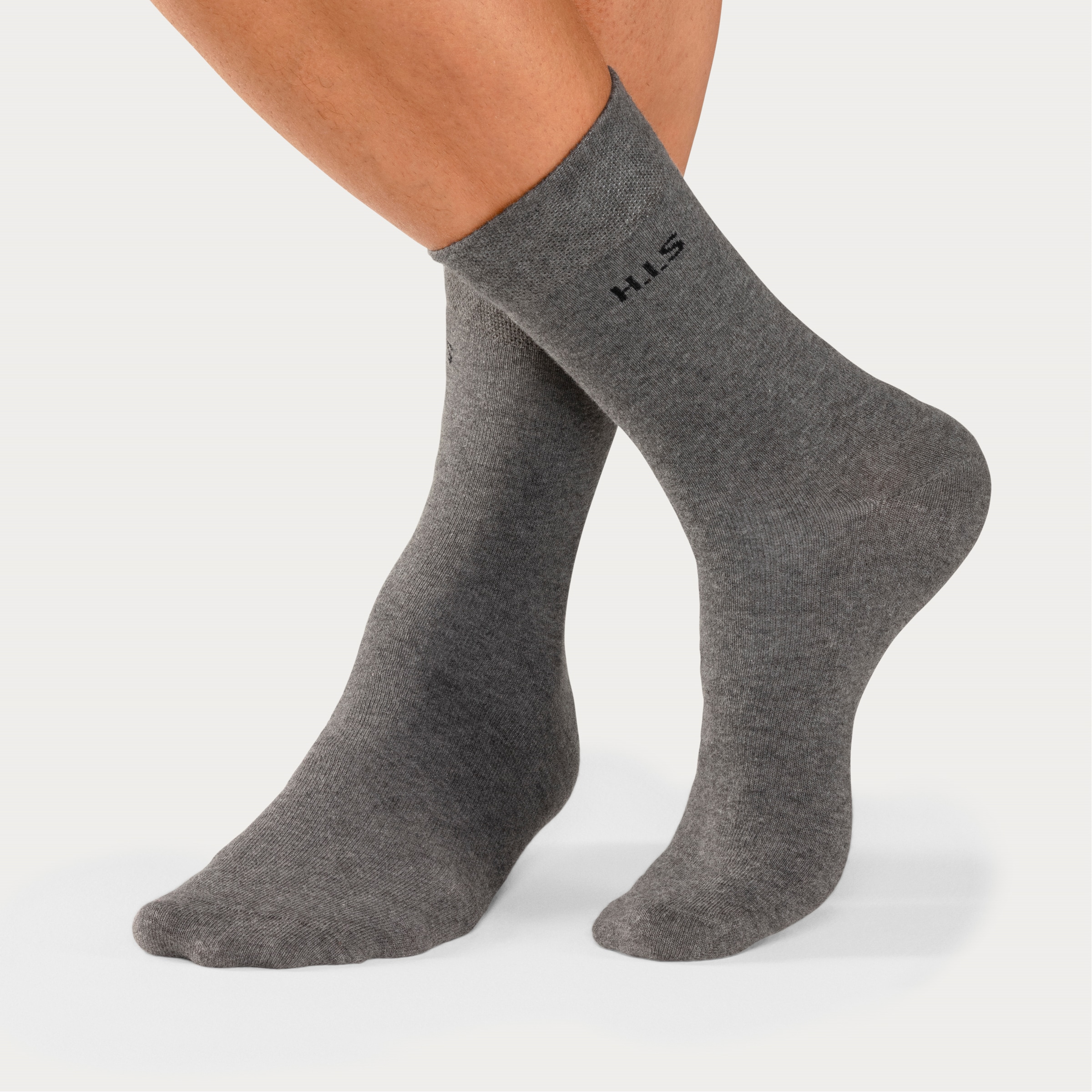 H.I.S Socken, (Packung, 4 Paar), mit druckfreiem Bündchen