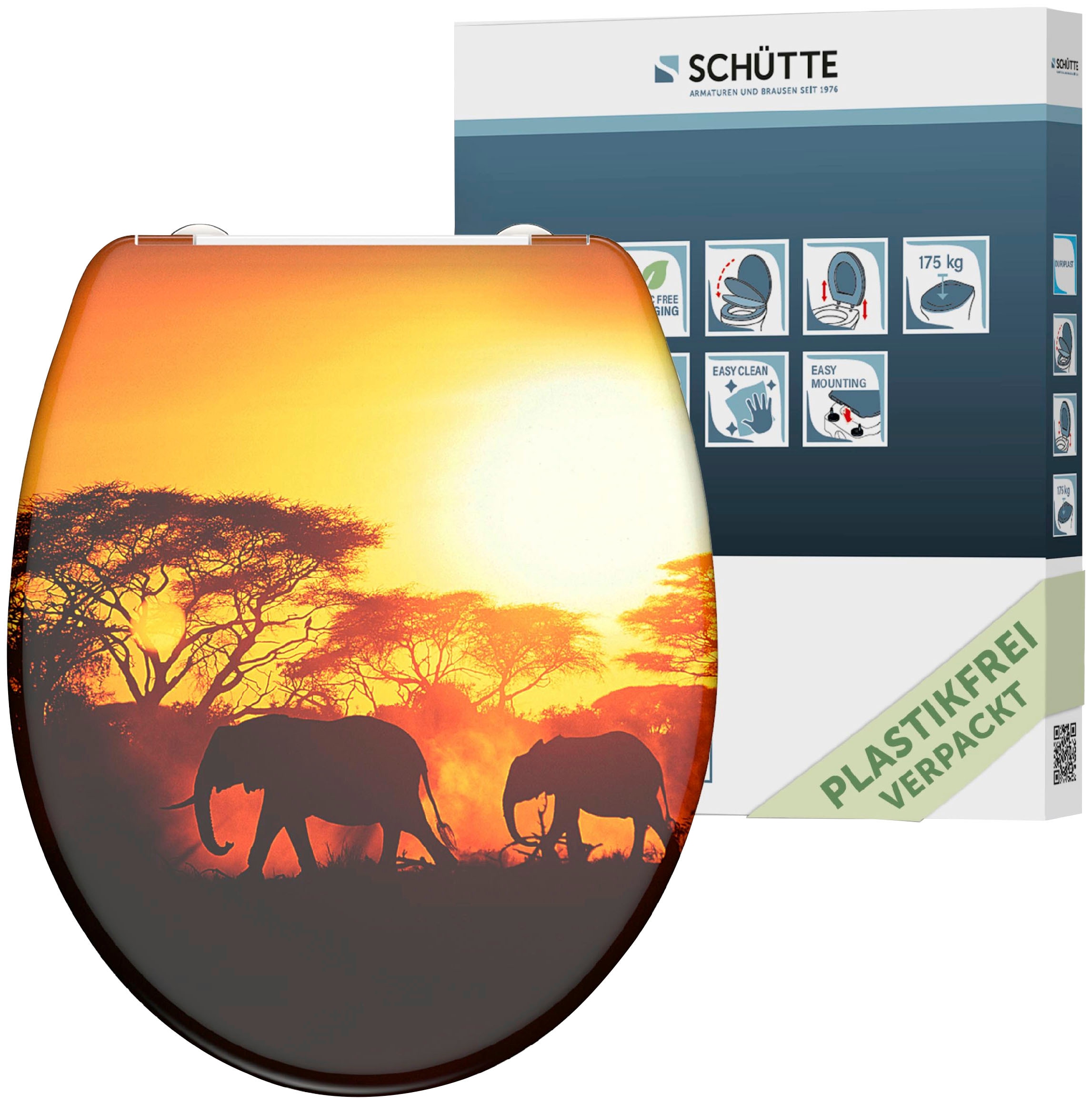 Schütte WC-Sitz »Africa«, Duroplast, mit Absenkautomatik und Schnellverschl günstig online kaufen