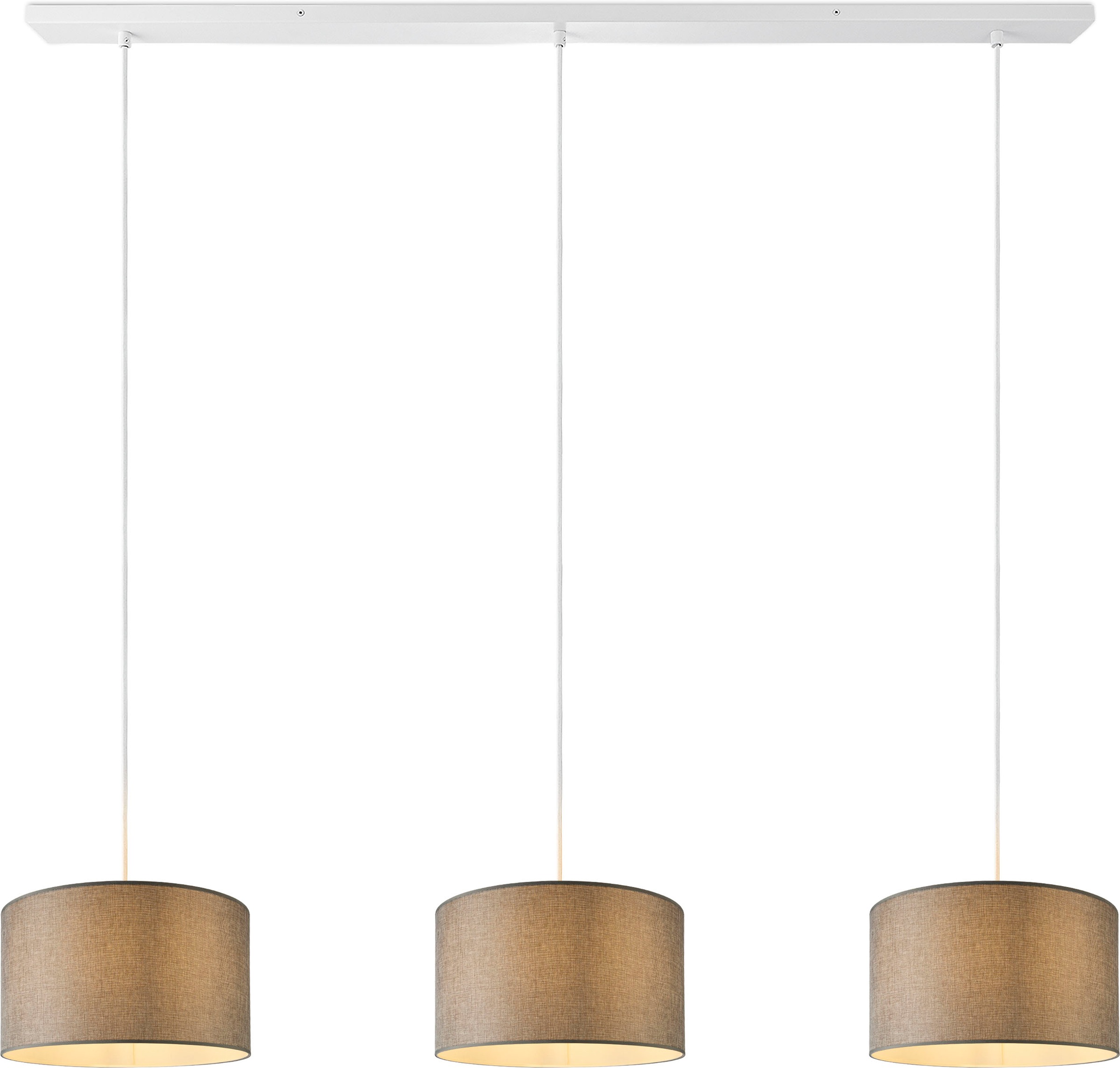 Paco Home Pendelleuchte »HUGO CANVAS UNI COLOR«, Leuchtmittel E27   ohne Le günstig online kaufen