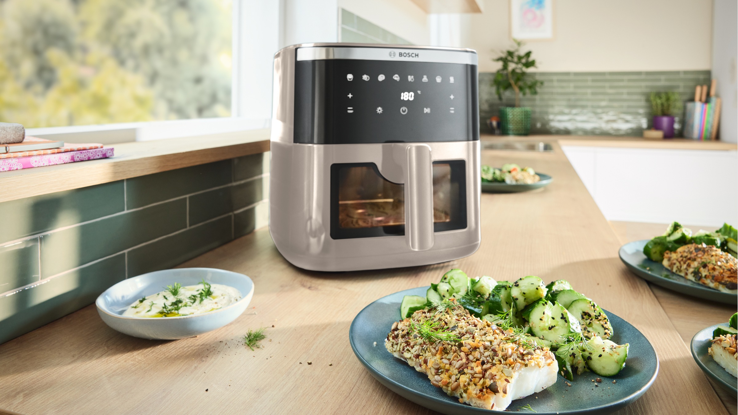 BOSCH Heißluftfritteuse »Air Fryer Serie 6, MAF671B0, 7,2l, Sichtfenster, 7 günstig online kaufen