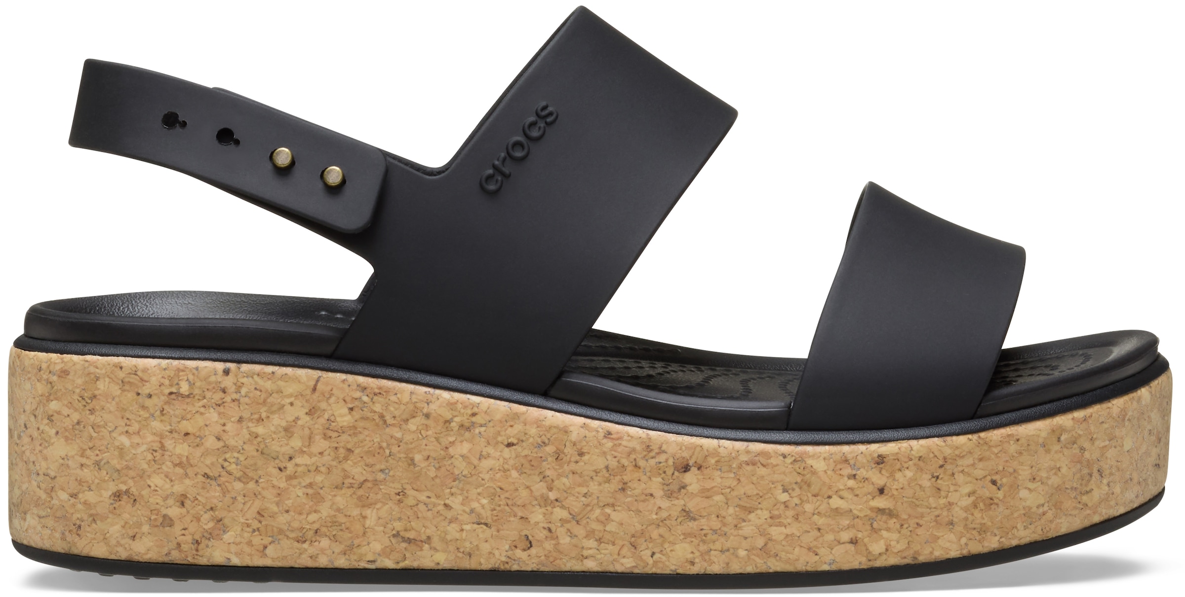 Crocs Keilsandalette »Brooklyn Cork Low Wedge«  , Plateausandale, Sommerschuh mit Korkplateau