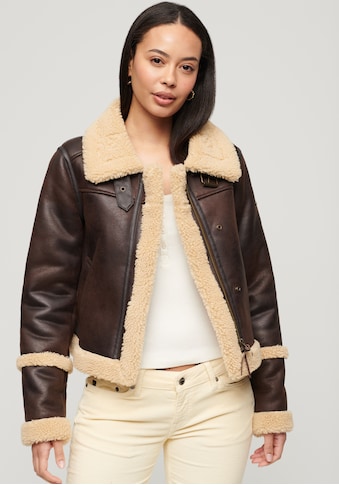 Lederimitatjacke »FAUX SHEARLING CROP JACKET«