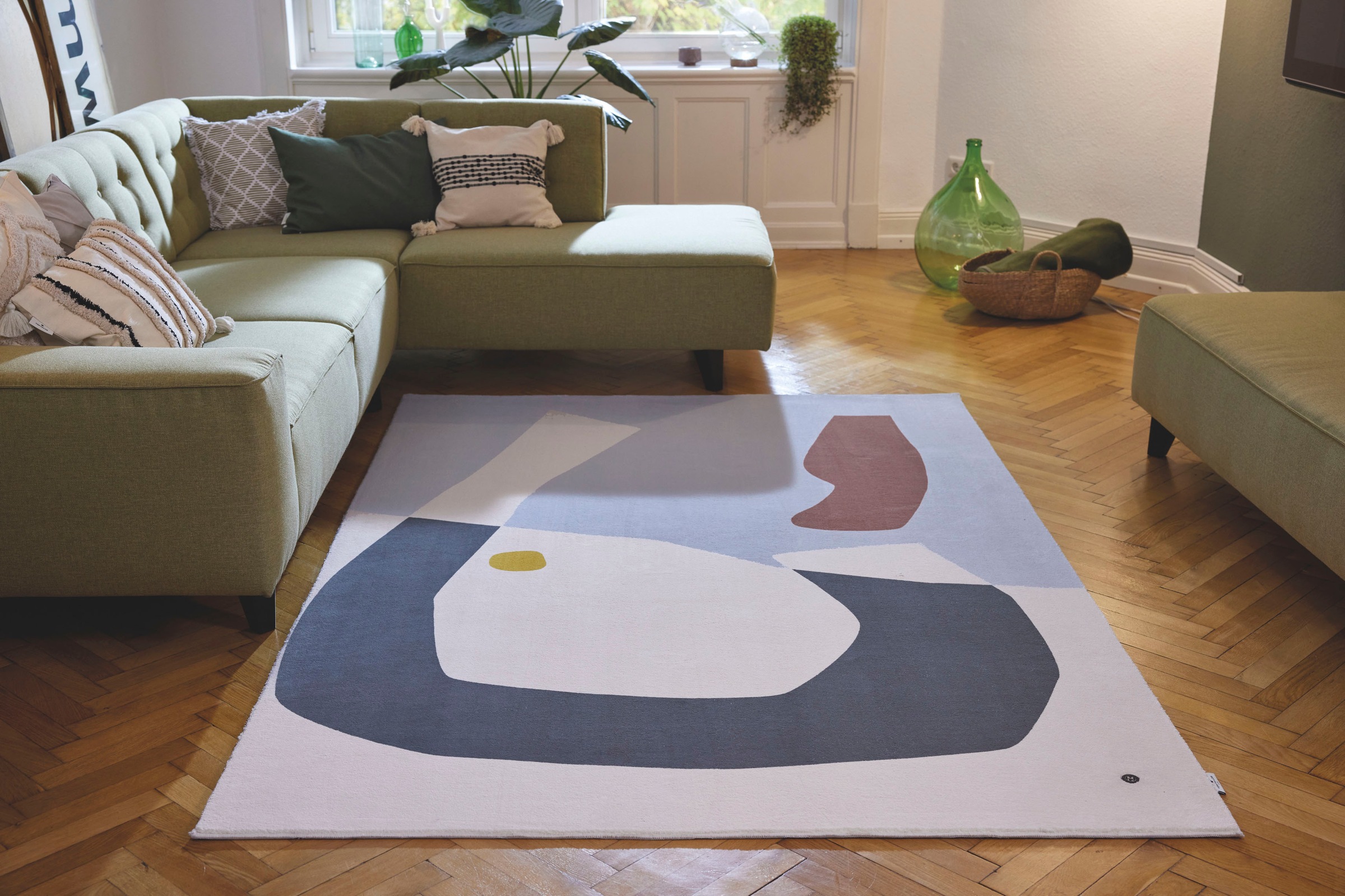 TOM TAILOR HOME Teppich »Shapes - ONE«, rechteckig, 5 mm Höhe, Kurzflor, bedruckt, modernes Design