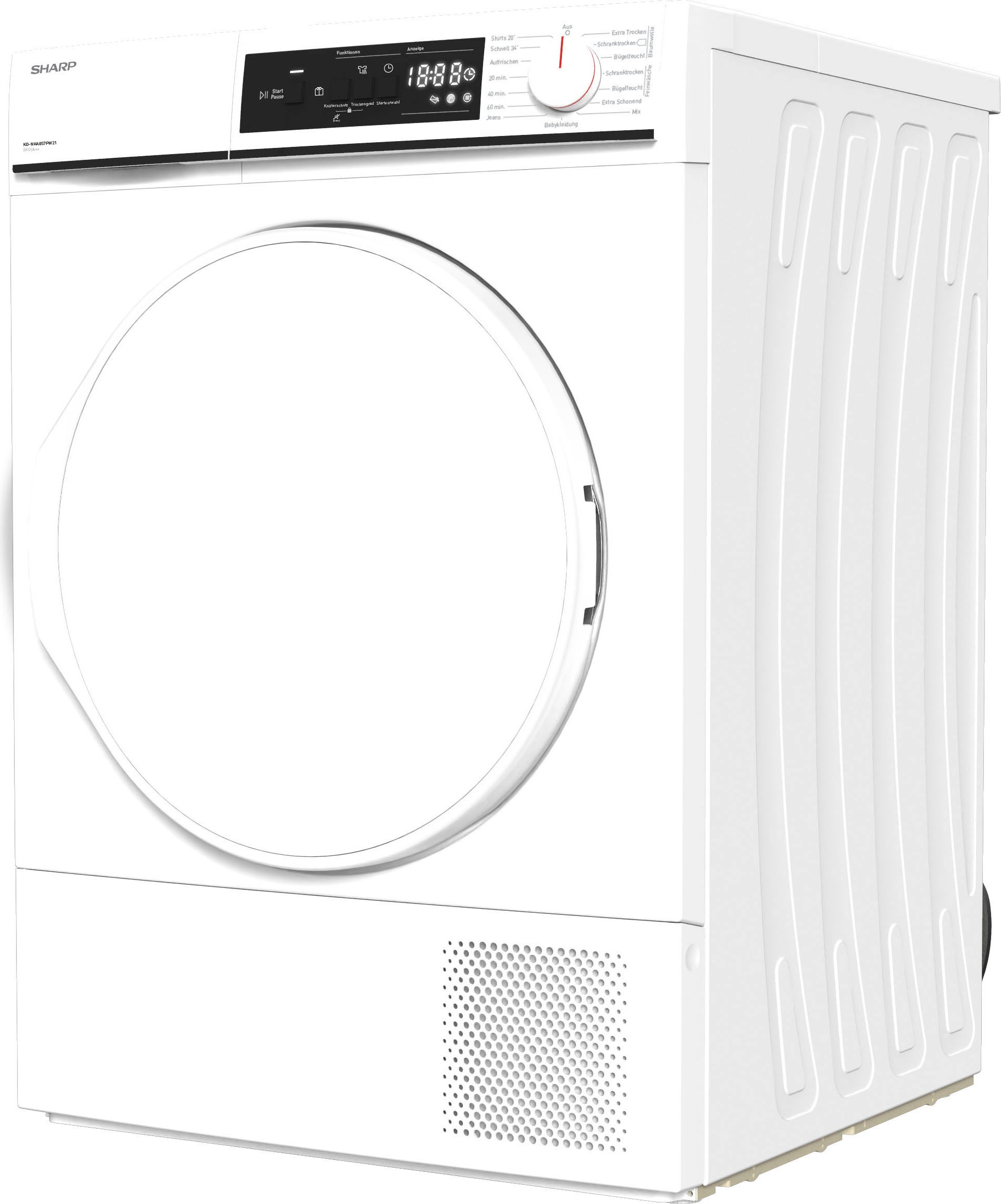 Sharp Wärmepumpentrockner »KD-NHA8S7PW21-DE«, Serie T, 8 kg günstig online kaufen