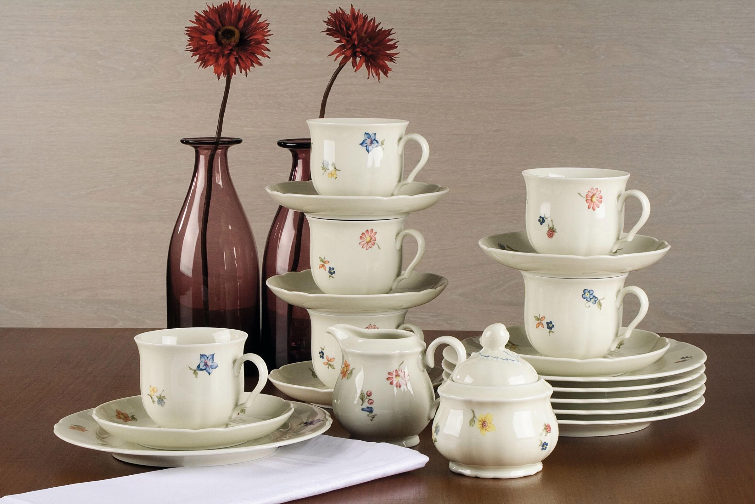 Seltmann Weiden Kaffeeservice »Geschirr-Set, Service Marieluise«, (Set, 20 tlg.), Geschirr, Geschirr-Set, Made in Germany, 20 Teile, für 6 Personen