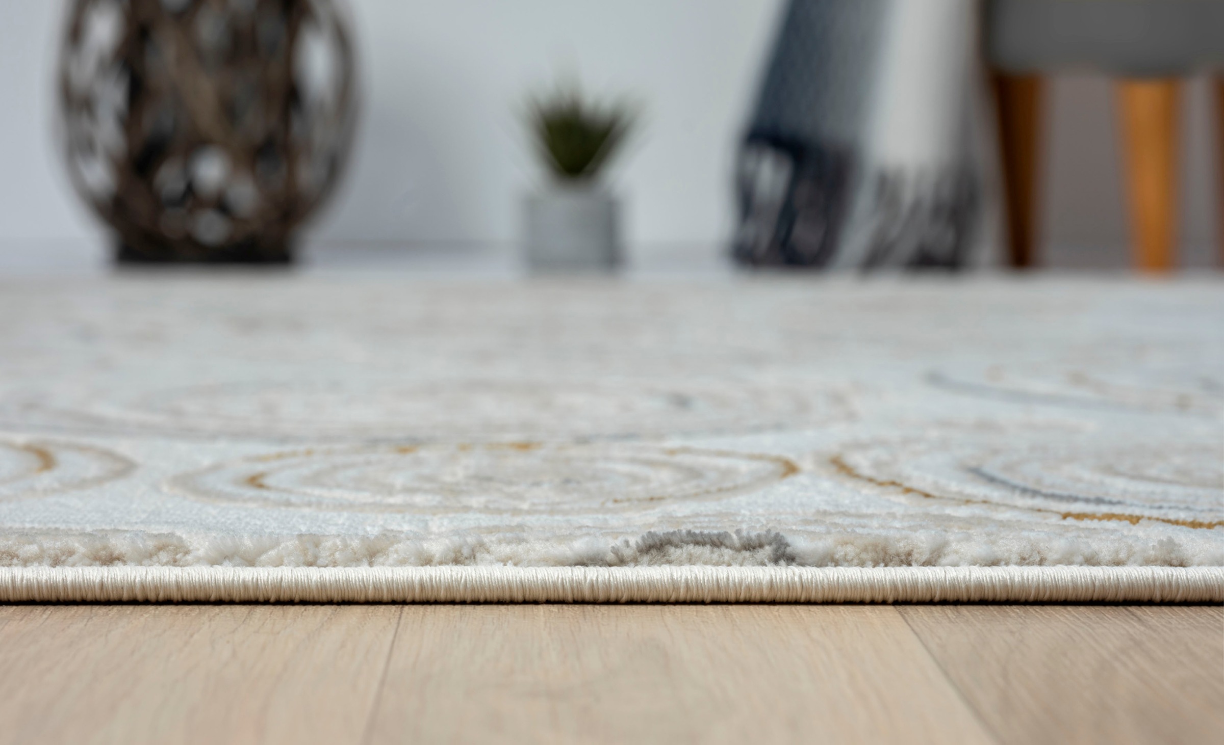 Myflair Möbel & Accessoires Teppich »My Style, LAGERRÄUMUNG!«, rechteckig, 10 mm Höhe, Kurzflor, Scandi-Design, besonders weich durch Microfaser, mit Fransen