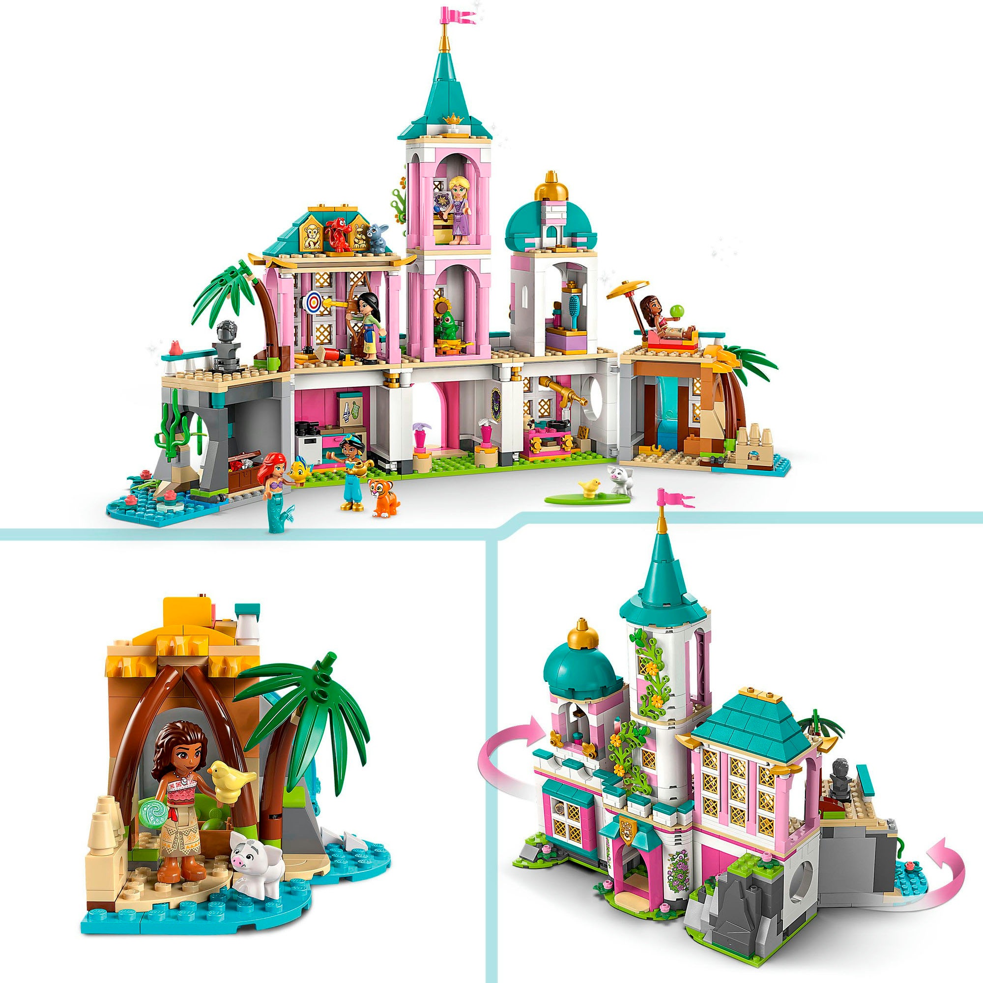 LEGO® Konstruktionsspielsteine »Prinzessinnenschloss mit Haustieren (43267), LEGO Disney Princess«, (787 St.), Made in Europe