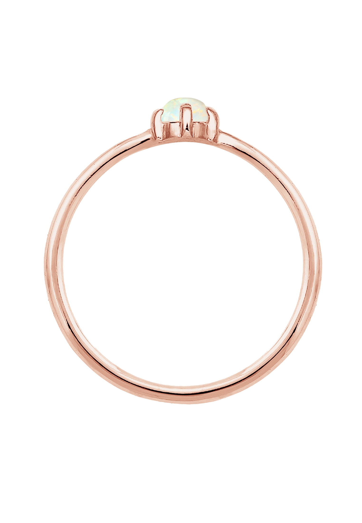Elli Fingerring »Silberring mit synth. Opal rund 925er Silber«
