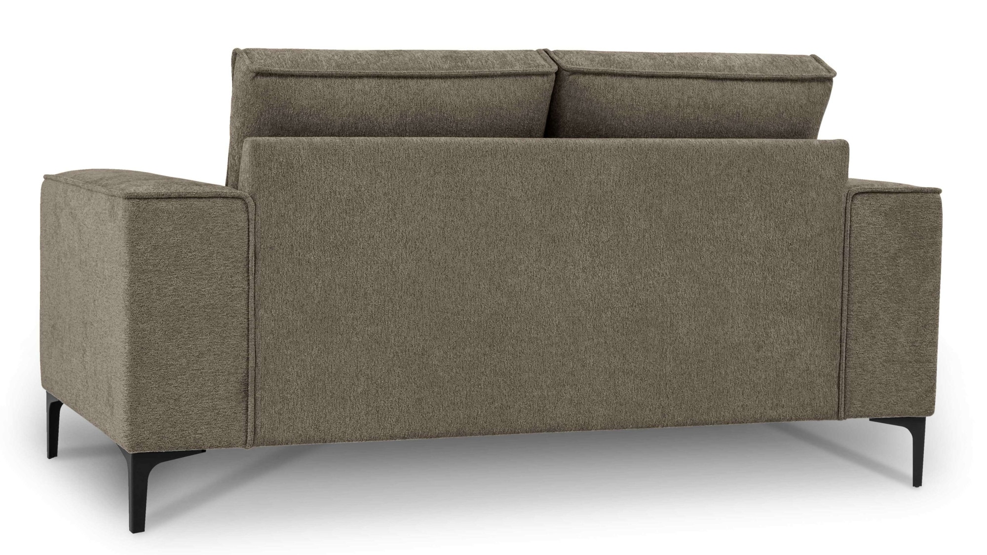 Places of Style 2-Sitzer »Kompaktsofa Oland, Struktur, Flachgewebe, Luxus-Microfaser, Boucle«, 164 cm, Wellenunterfederung, Skandi-Design, Metallfüße